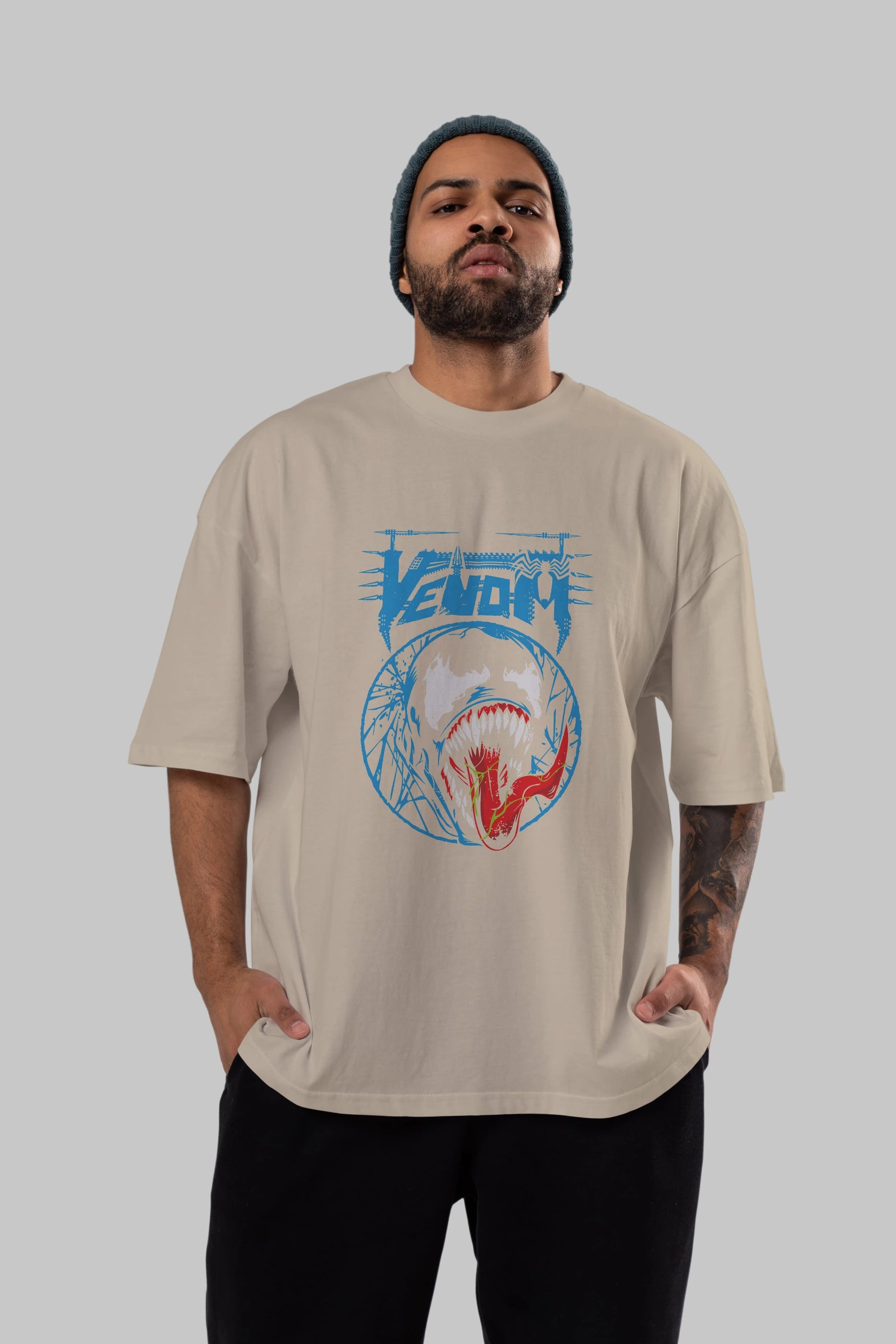 Venom (23) Ön Baskılı Oversize t-shirt Erkek Kadın Unisex %100 Pamuk Bisiklet Yaka tişort