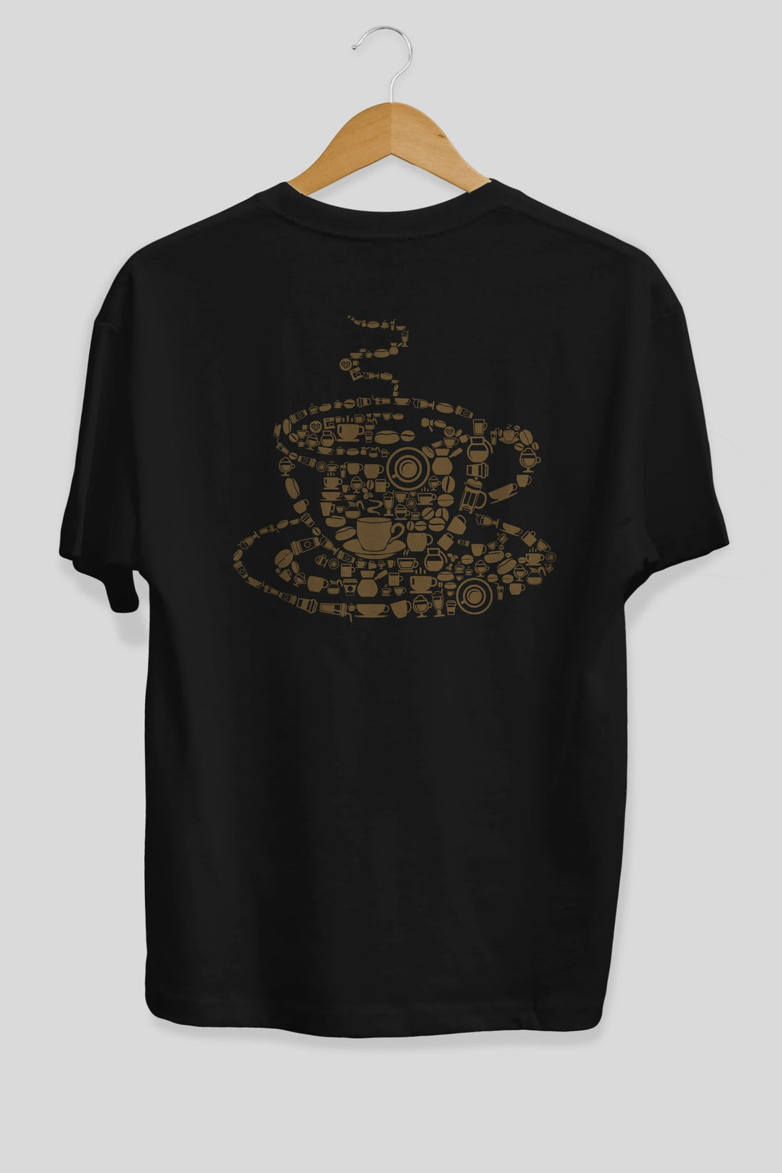 Coffee Arka Baskılı Oversize t-shirt %100 pamuk Erkek Kadın Unisex