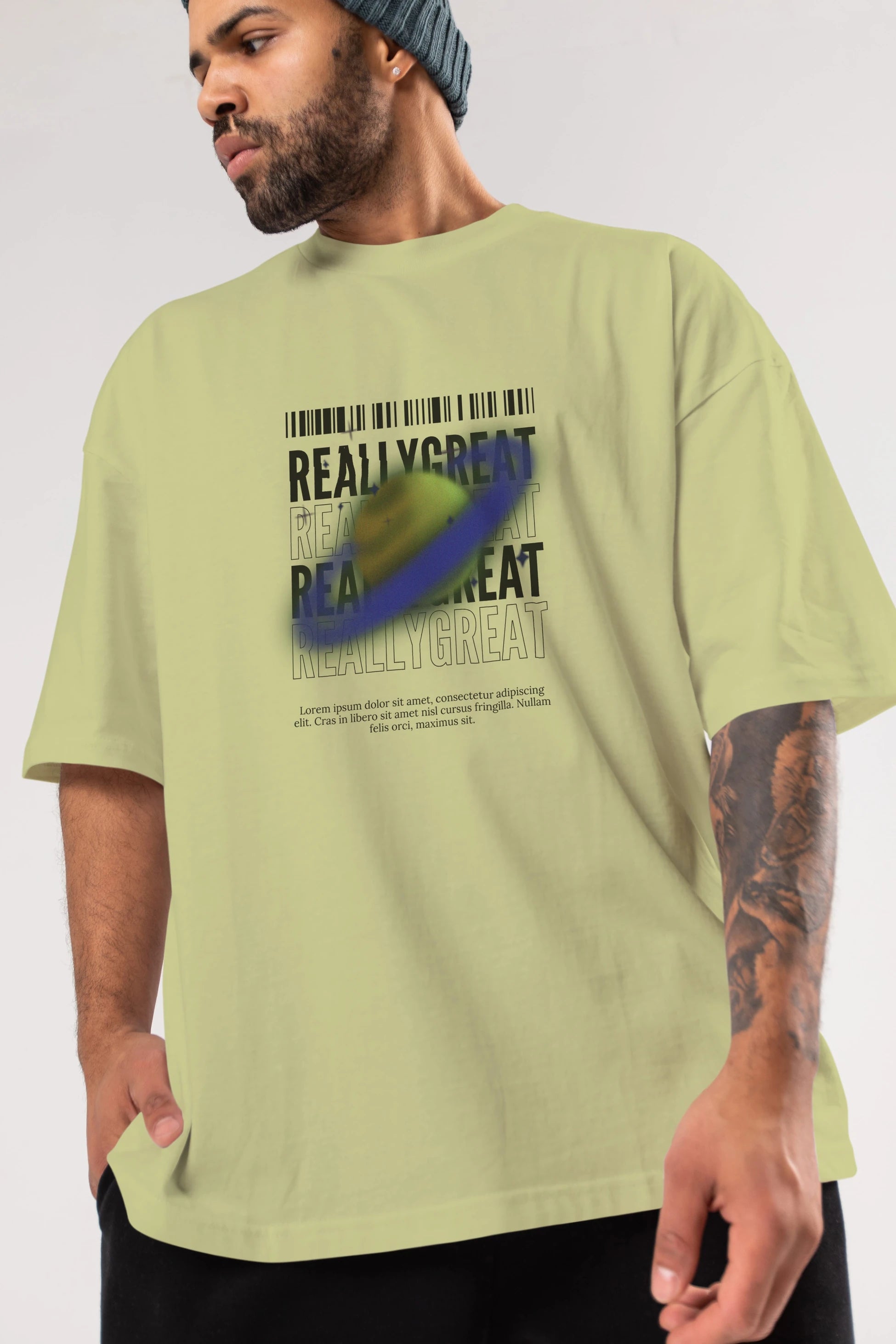 Really Great 2 Yazılı Ön Baskılı Oversize t-shirt Erkek Kadın Unisex