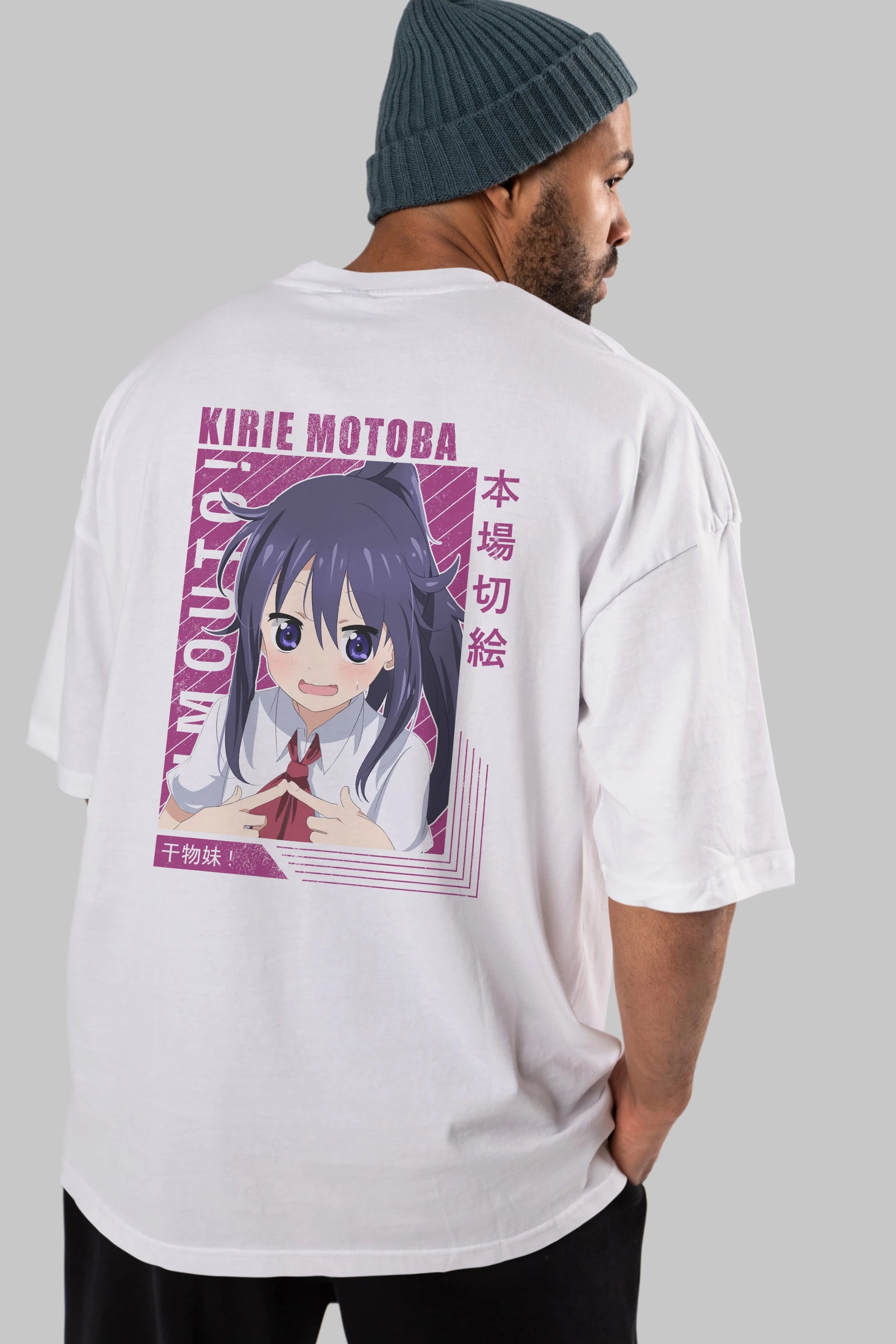 Kirie Motoba 4 Anime Arka Baskılı Oversize t-shirt Erkek Kadın Unisex