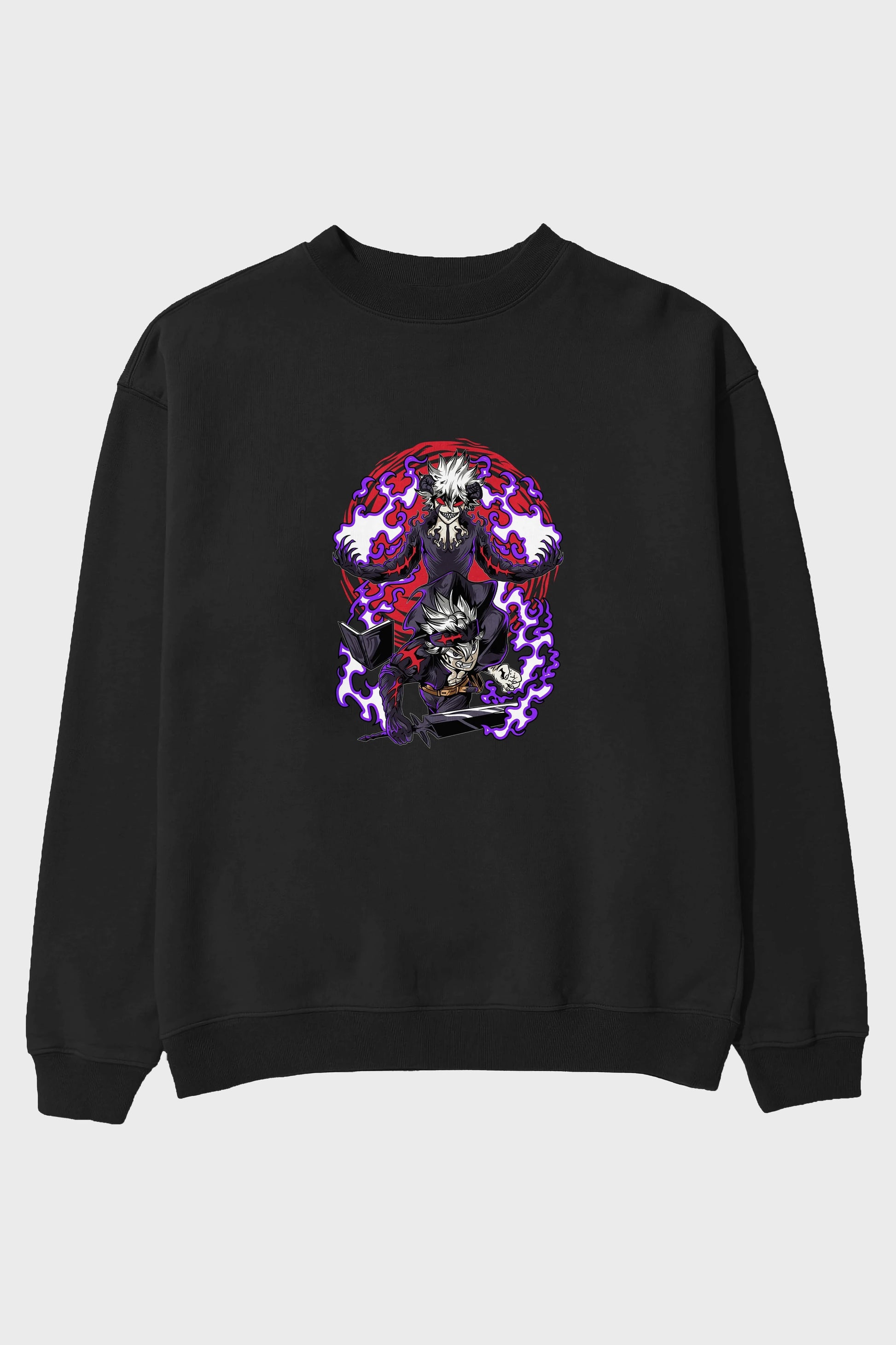 BLACK CLOVER DEVIL UNION Anime Ön Baskılı Oversize Sweatshirt Erkek Kadın Unisex