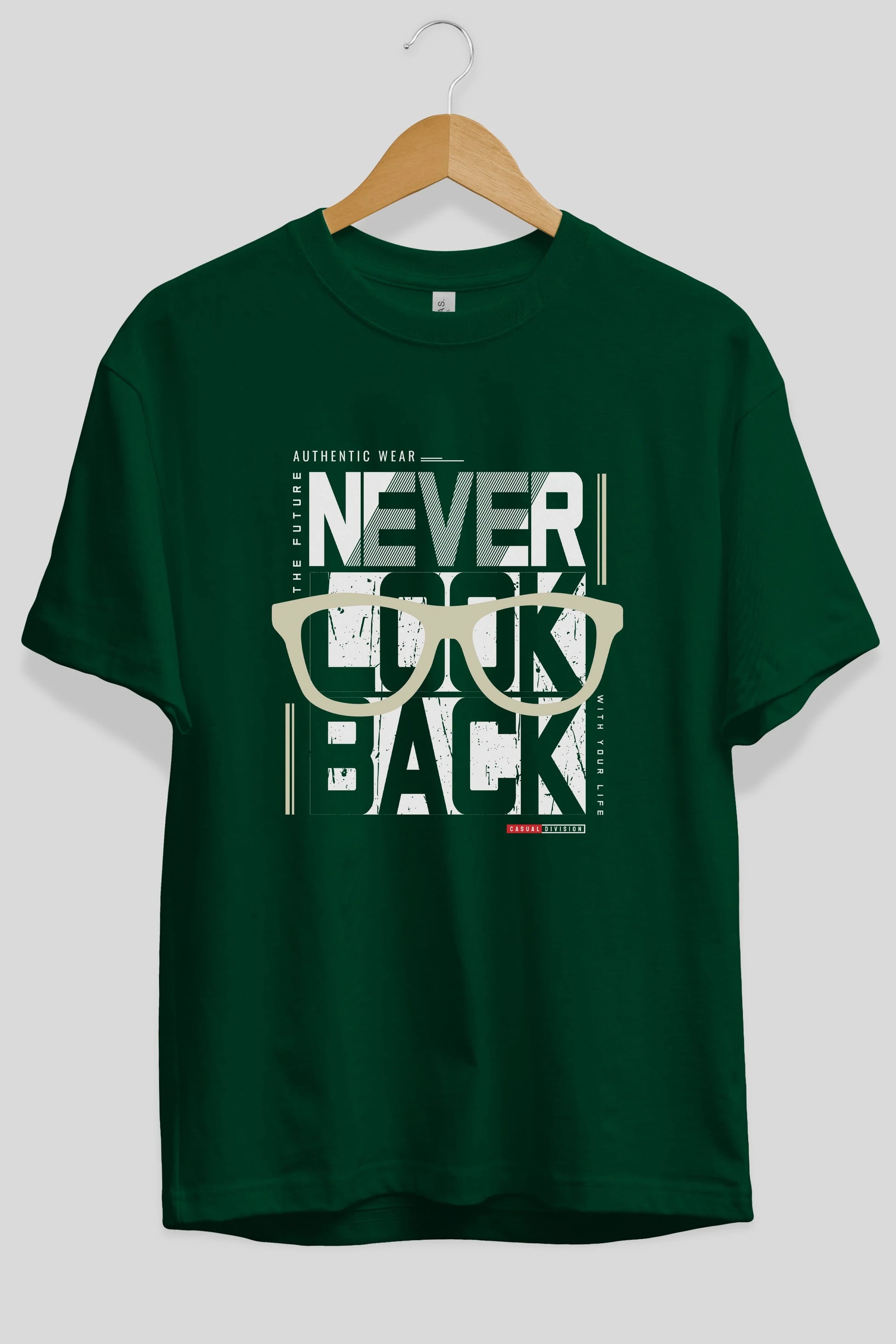 Never Look Back Ön Baskılı Oversize t-shirt Erkek Kadın Unisex