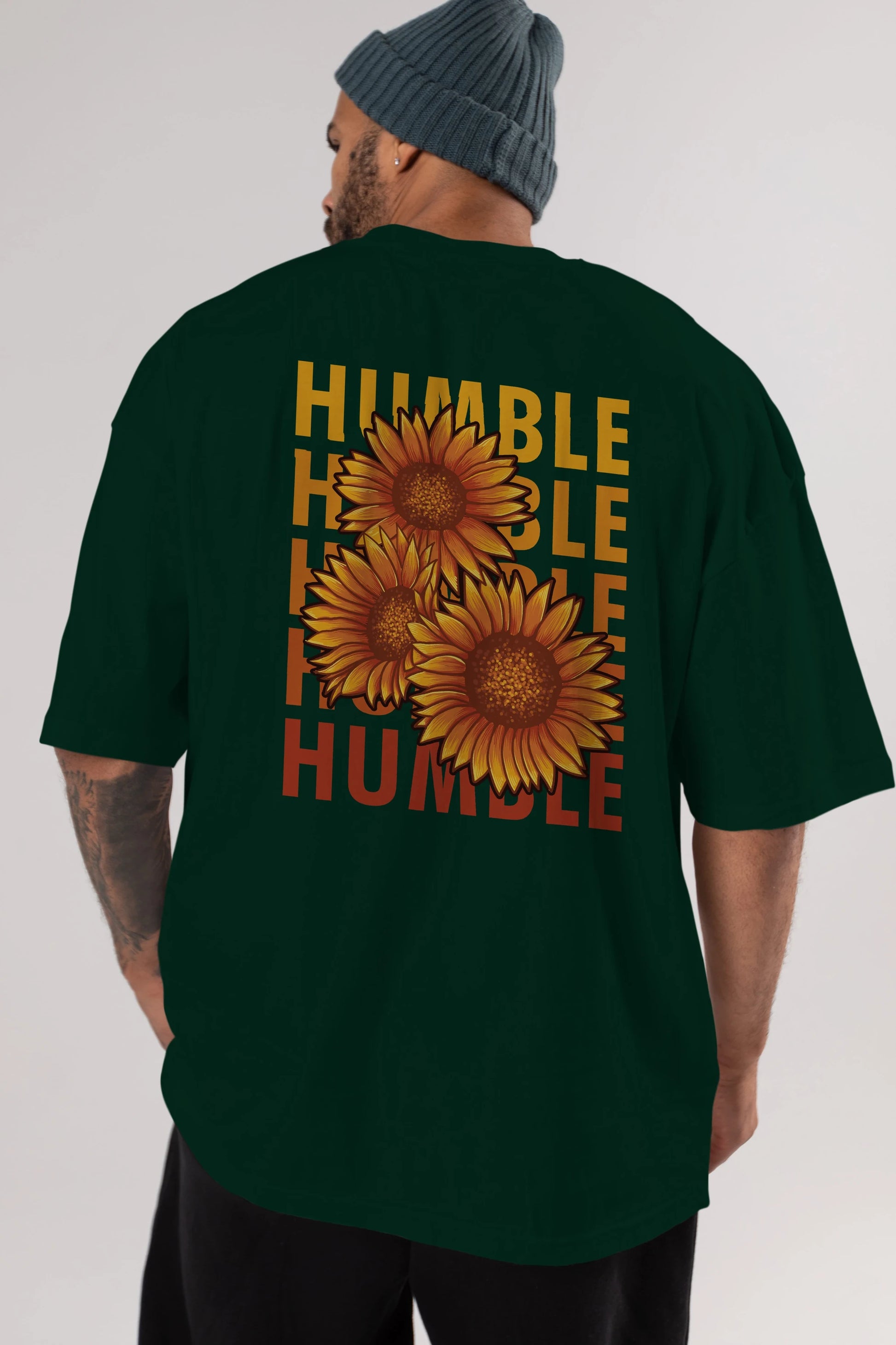 Humble 2 Arka Baskılı Oversize t-shirt Erkek Kadın Unisex