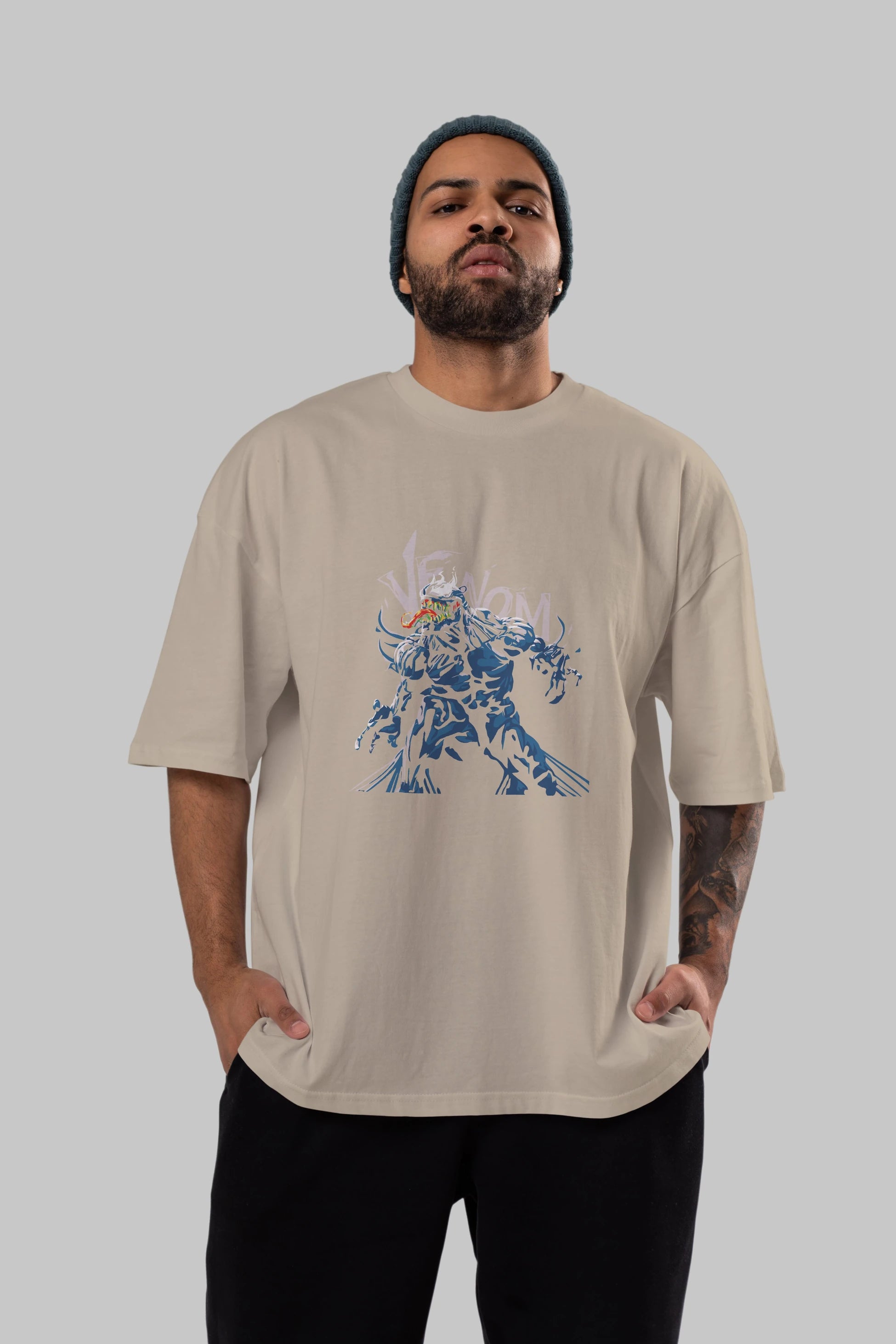 Venom (8) Ön Baskılı Oversize t-shirt Erkek Kadın Unisex %100 Pamuk Bisiklet Yaka tişort