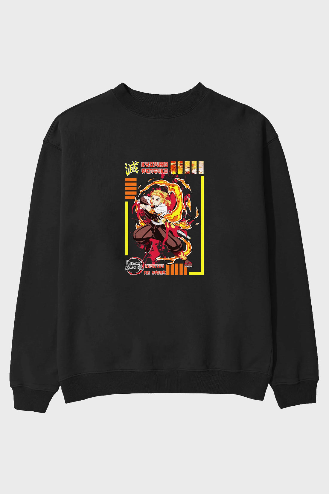 KYOJURO RENGOKU Anime Ön Baskılı Oversize Sweatshirt Erkek Kadın Unisex