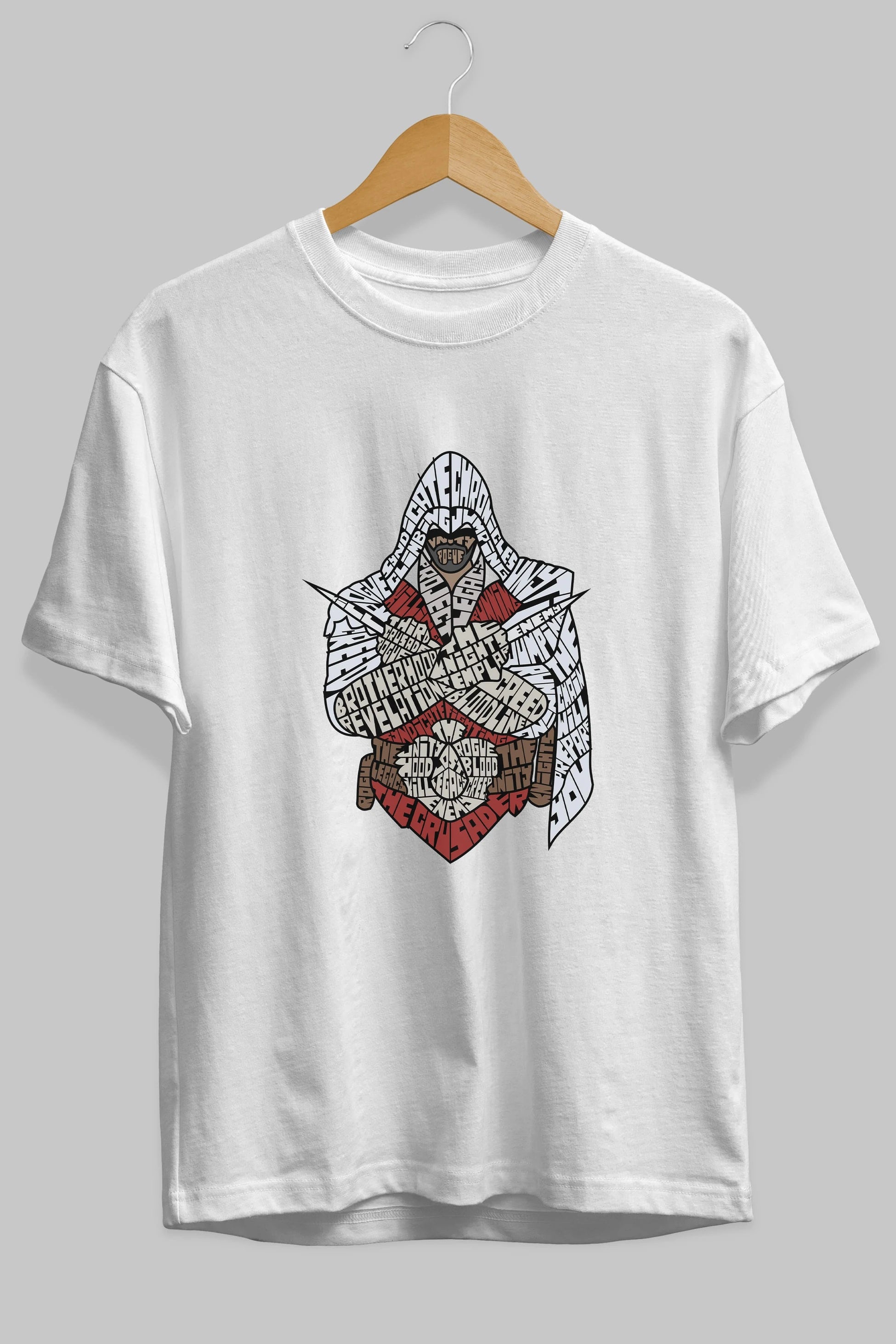 Assassins Ön Baskılı Oversize t-shirt %100 pamuk Erkek Kadın Unisex