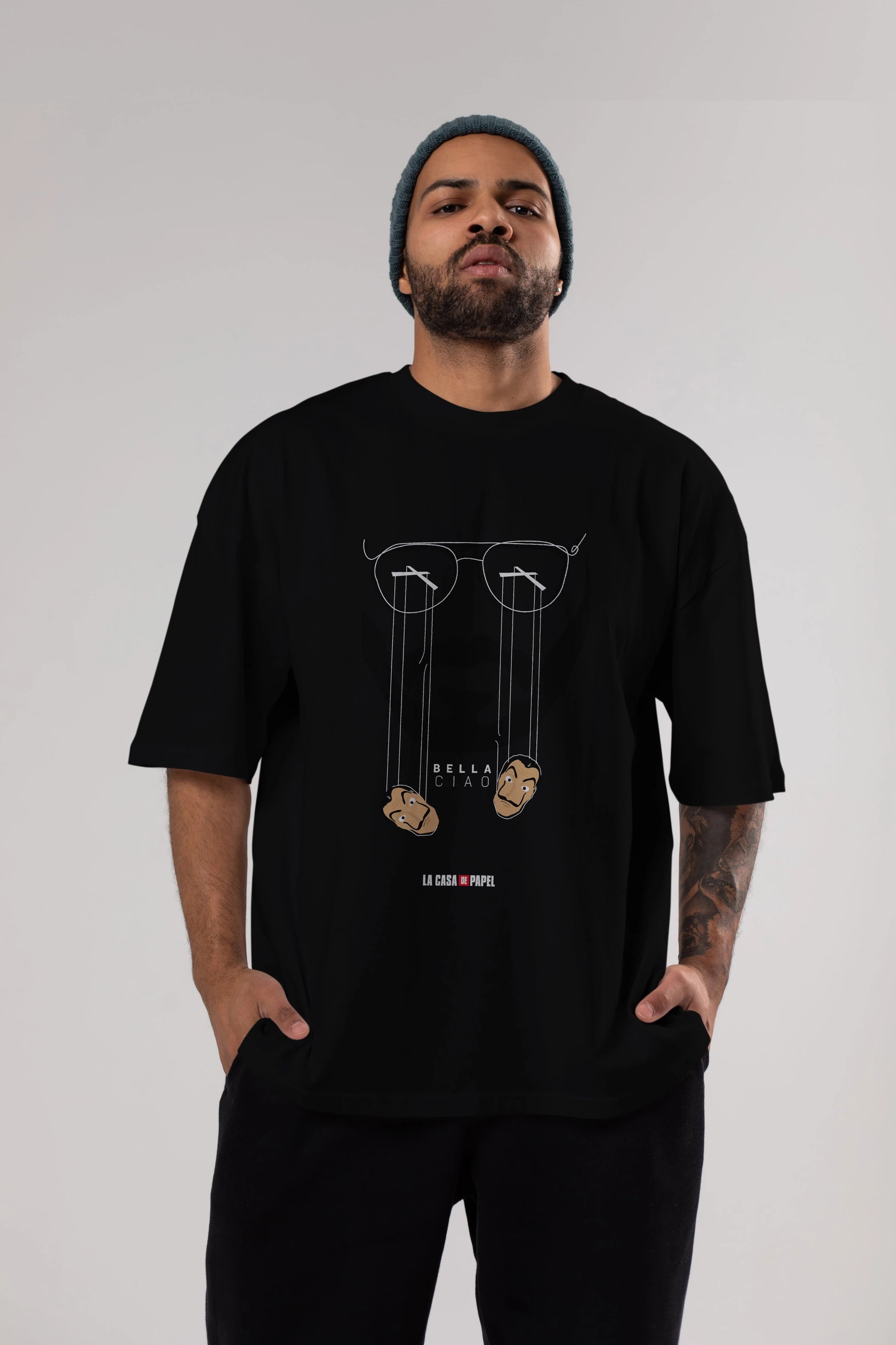 La Casa De Papel (11) Ön Baskılı Oversize t-shirt Erkek Kadın Unisex %100 Pamuk Bisiklet Yaka tişort