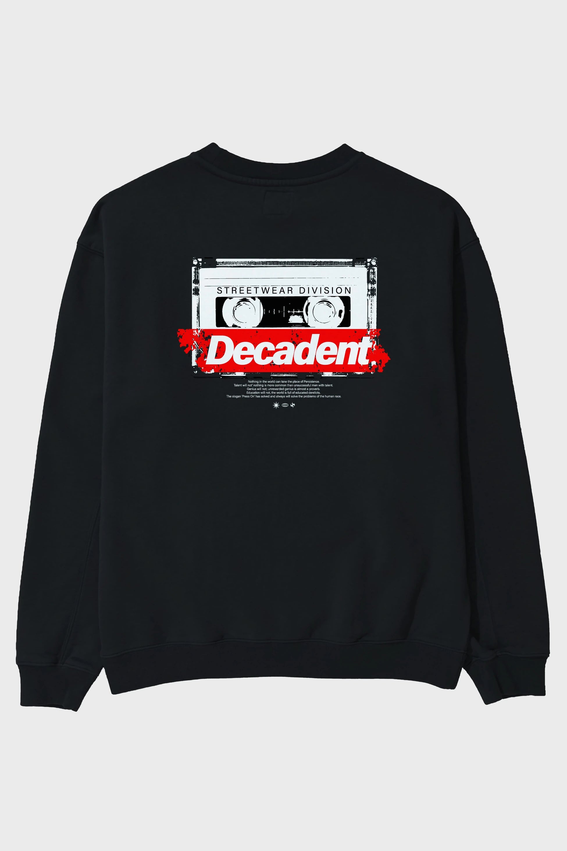 Decadent Arka Baskılı Oversize Sweatshirt Erkek Kadın Unisex