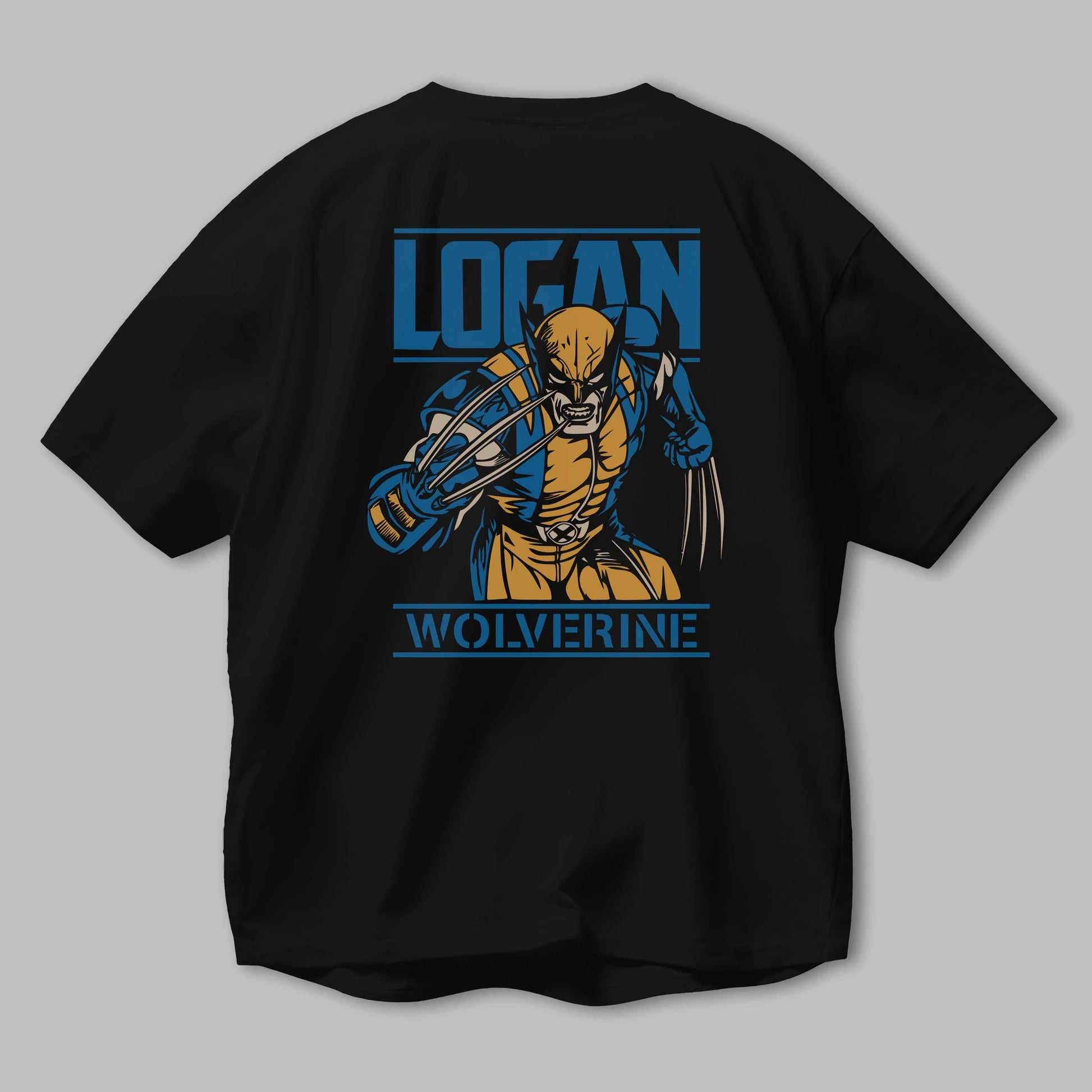 Wolverine Logan Arka Baskılı Oversize t-shirt Erkek Kadın Unisex %100 Pamuk Bisiklet Yaka tişort