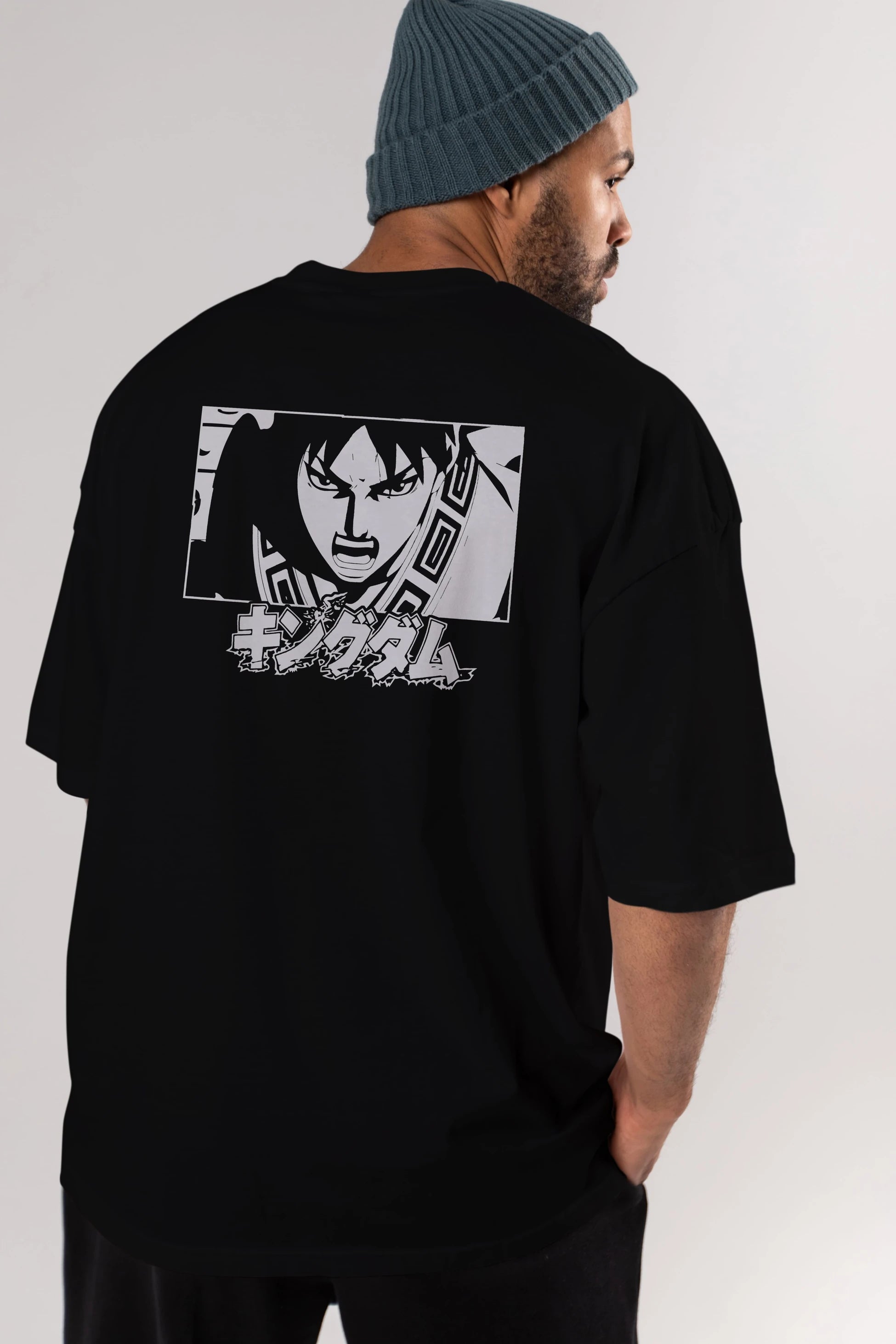 Xin 1 Anime Arka Baskılı Oversize t-shirt Erkek Kadın Unisex