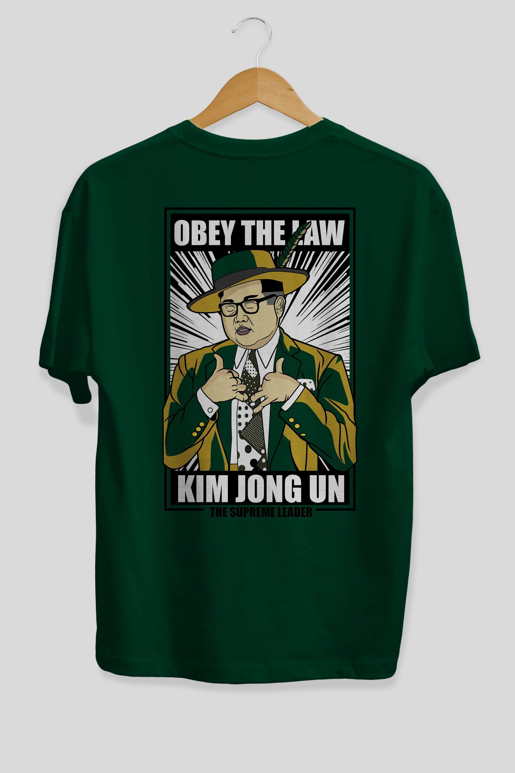 The Mask Jong Un Arka Baskılı Oversize t-shirt Erkek Kadın Unisex %100 Pamuk tişort