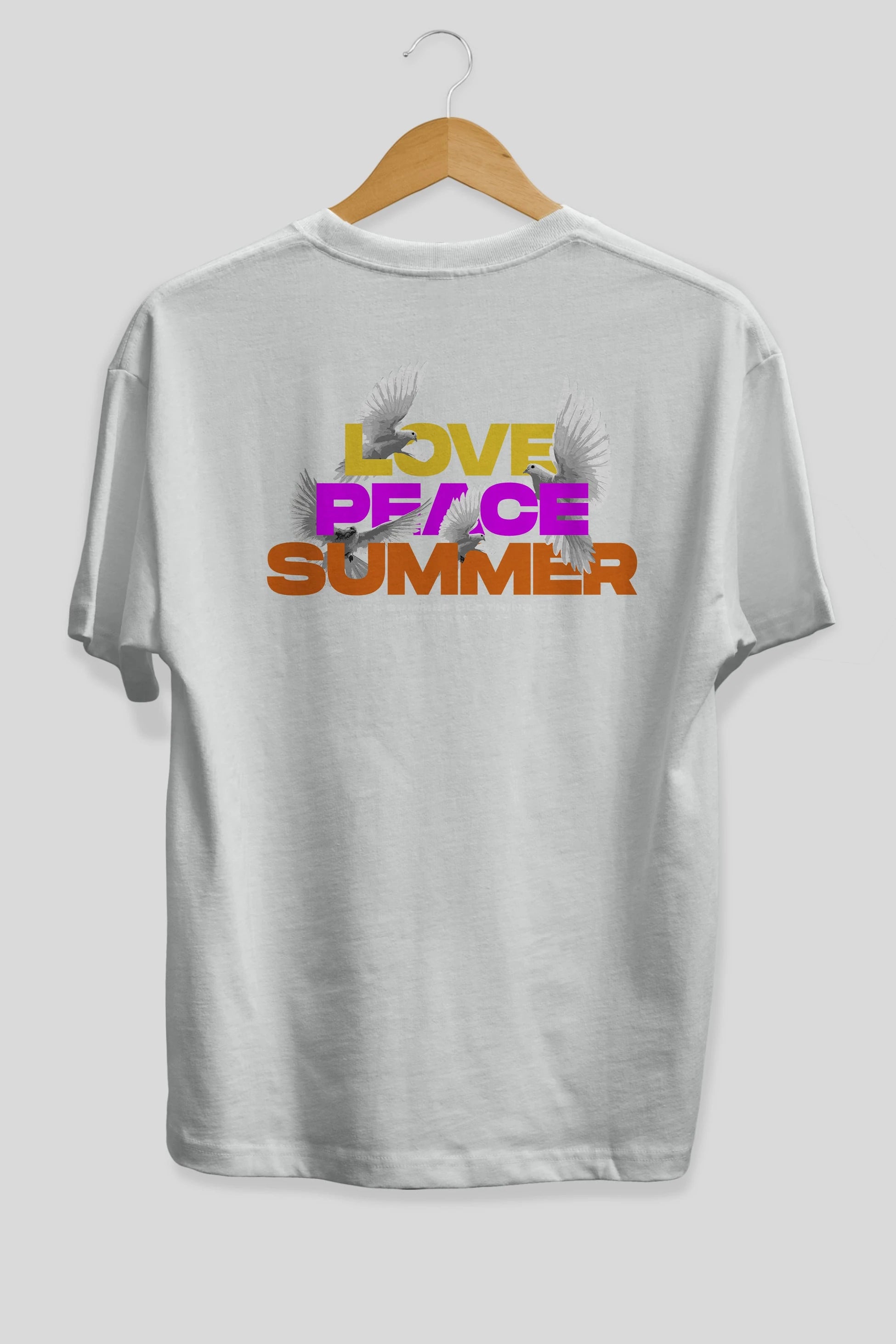 Love Peace Summer Arka Baskılı Oversize t-shirt Erkek Kadın Unisex