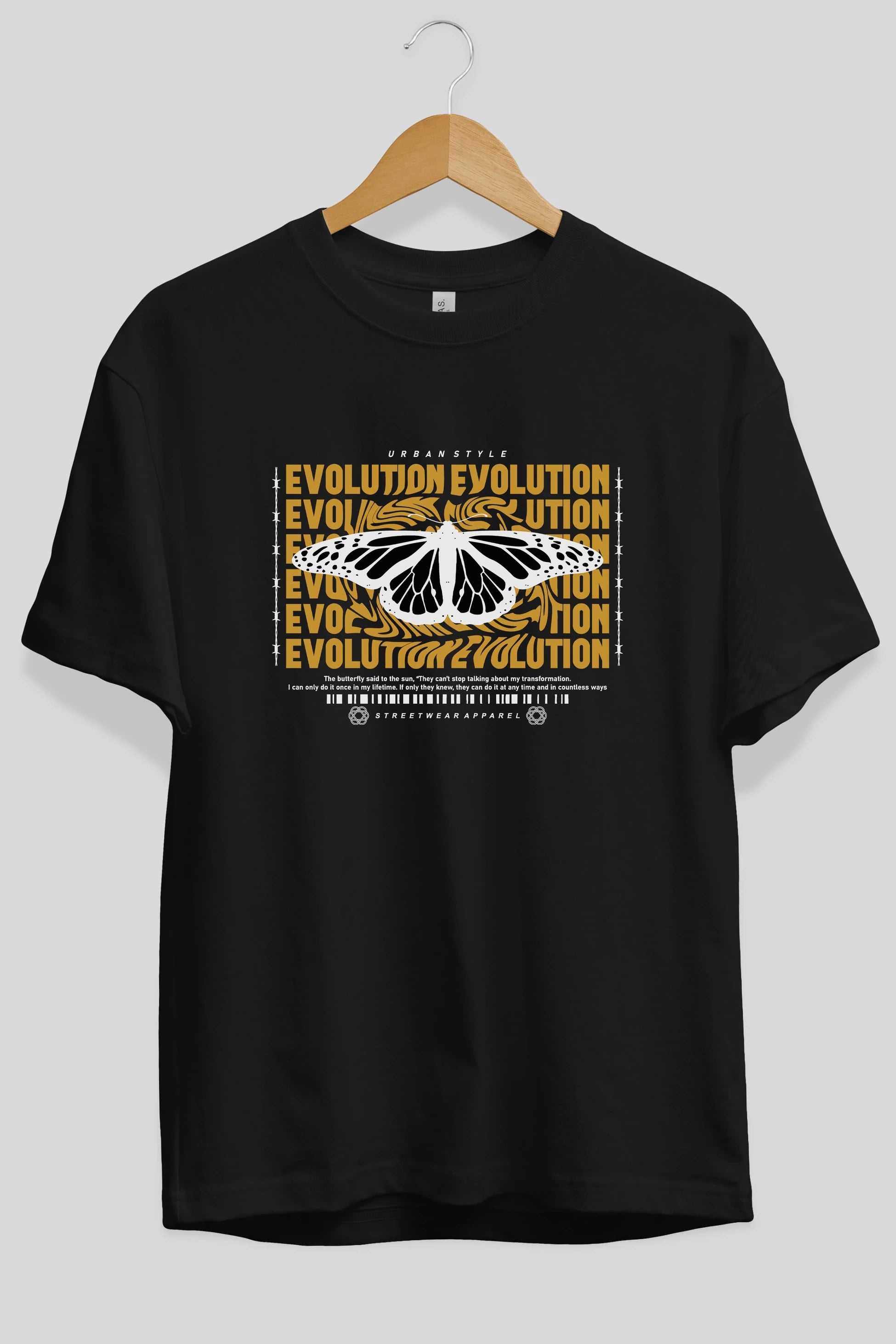 Evolution Urban Style Ön Baskılı Oversize t-shirt Erkek Kadın Unisex