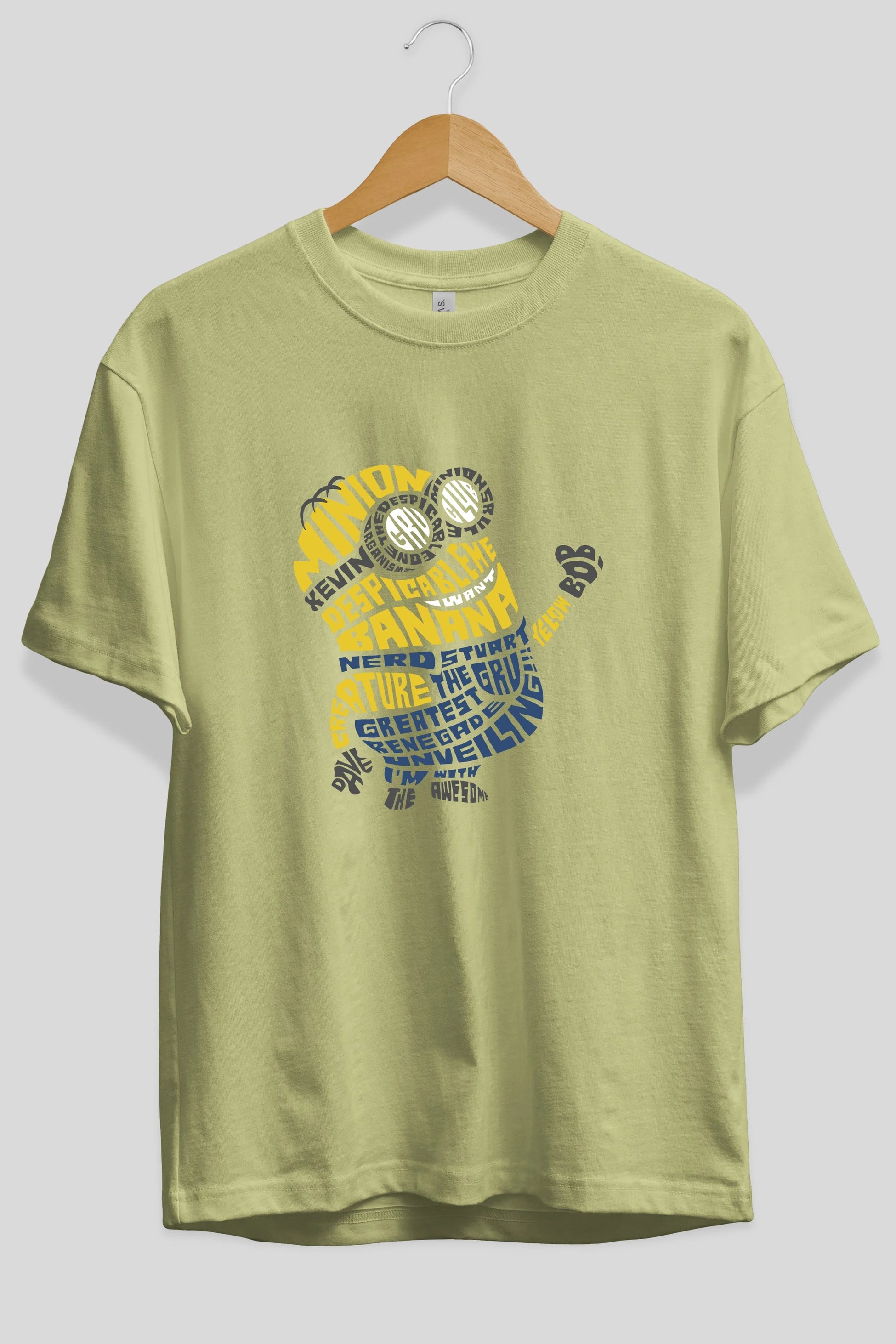 Minion Ön Baskılı Oversize t-shirt %100 pamuk Erkek Kadın Unisex