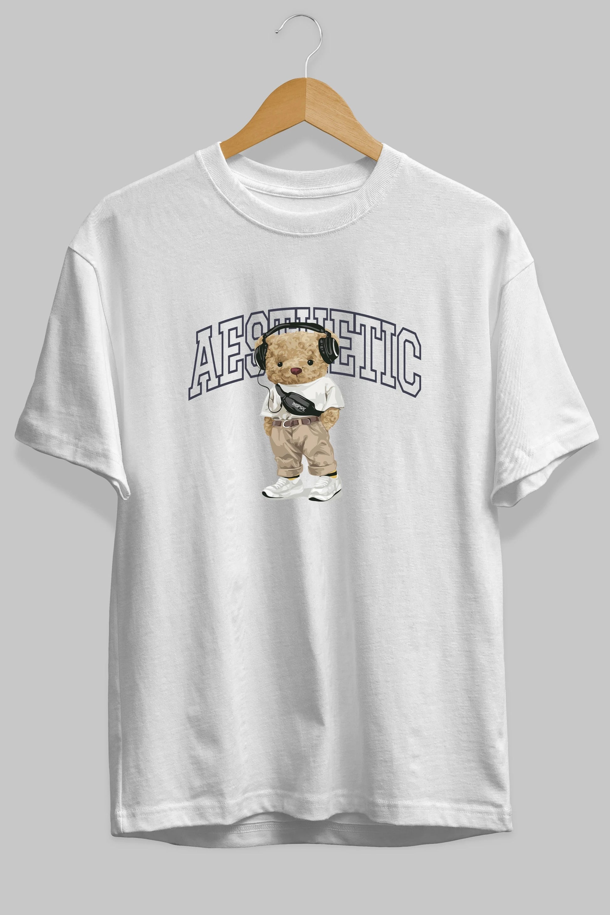 Teddy Bear Aesthetıc Ön Baskılı Oversize t-shirt Erkek Kadın Unisex %100 Pamuk