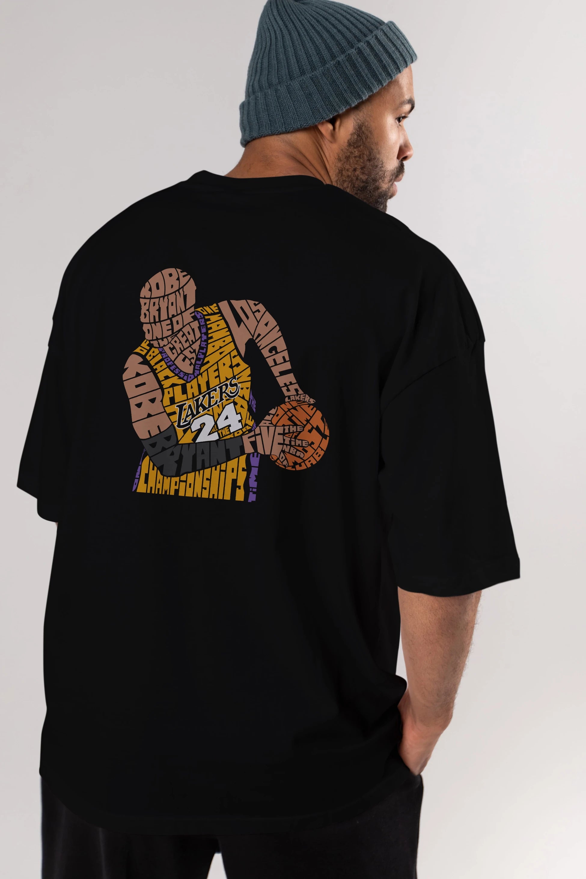 Kobe Bryant Arka Baskılı Oversize t-shirt %100 pamuk Erkek Kadın Unisex
