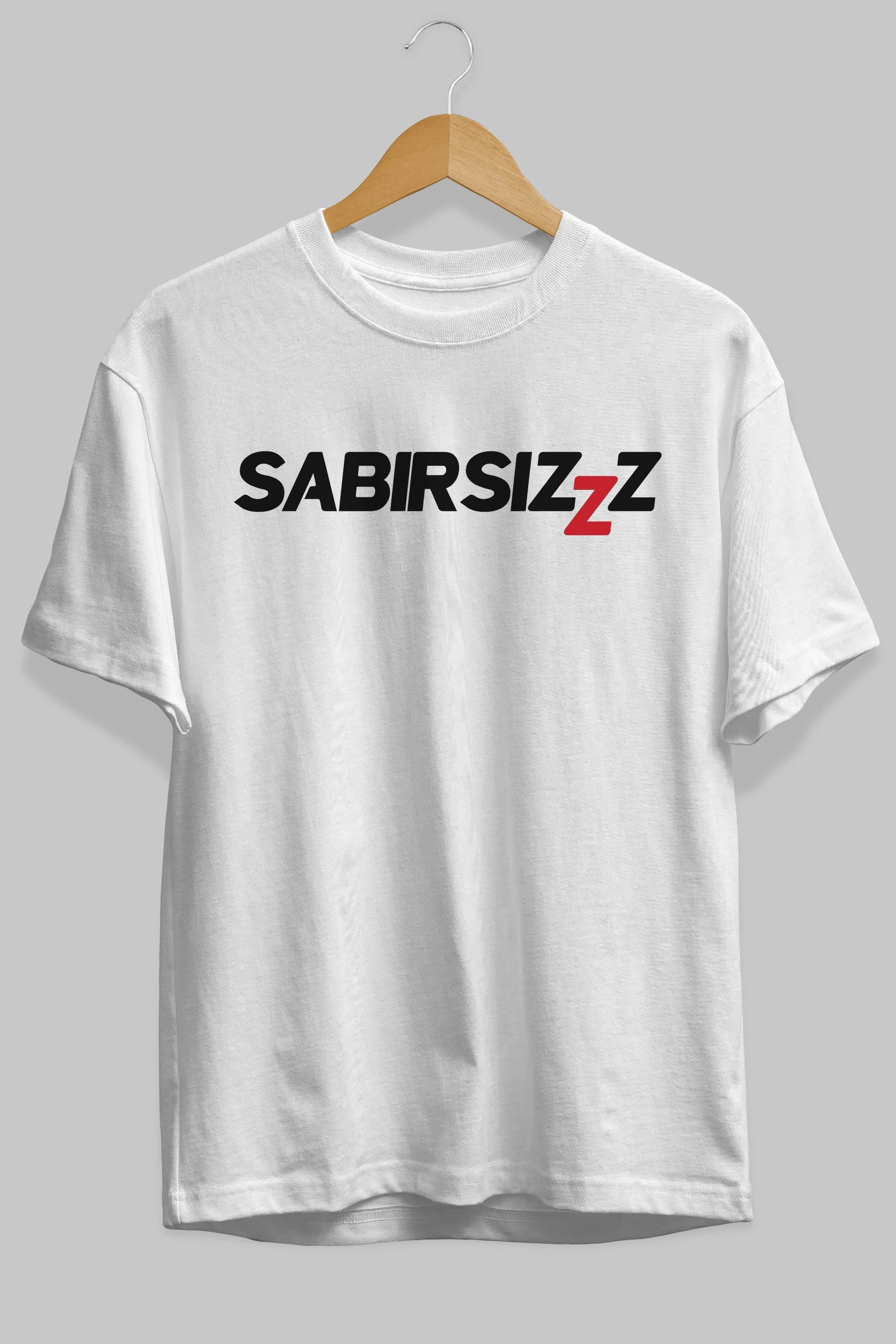 Sabırsız Ön Baskılı Oversize t-shirt %100 pamuk Erkek Kadın Unisex