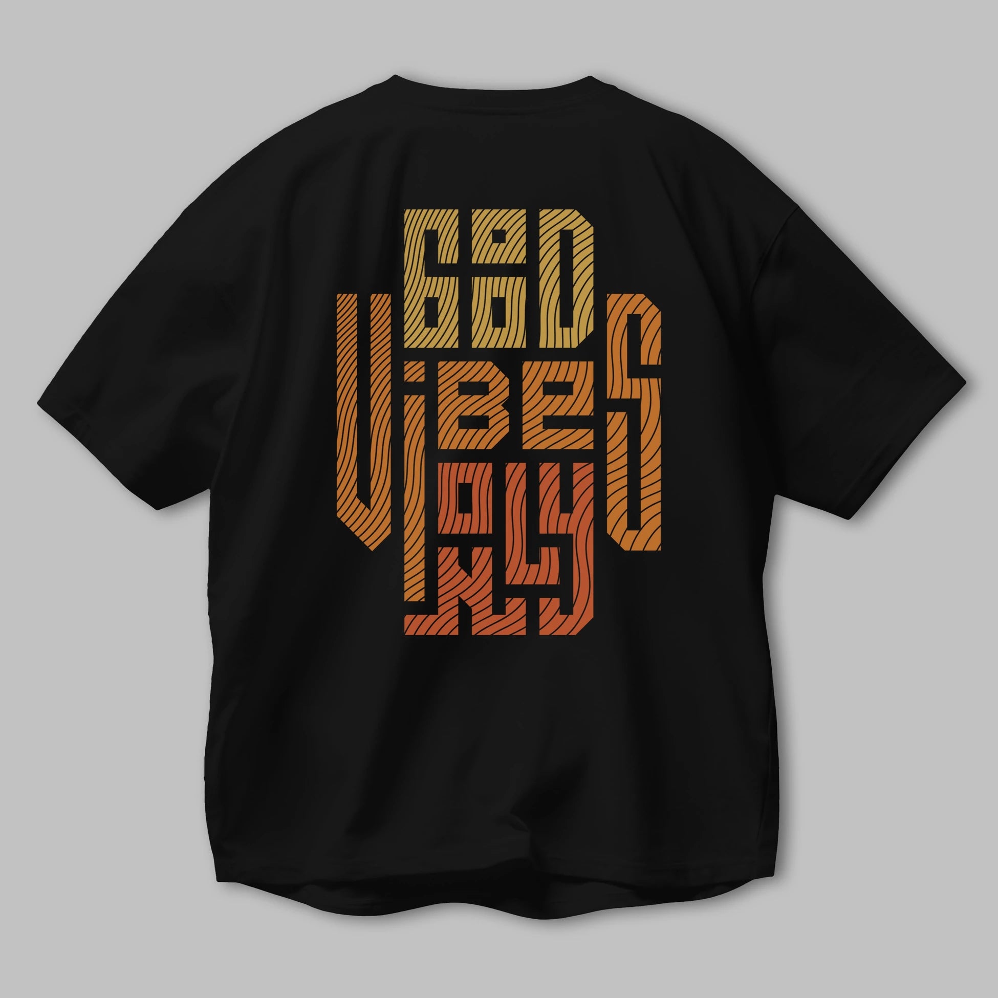 Good Vibes Only 2 Yazılı Arka Baskılı Oversize t-shirt Erkek Kadın Unisex