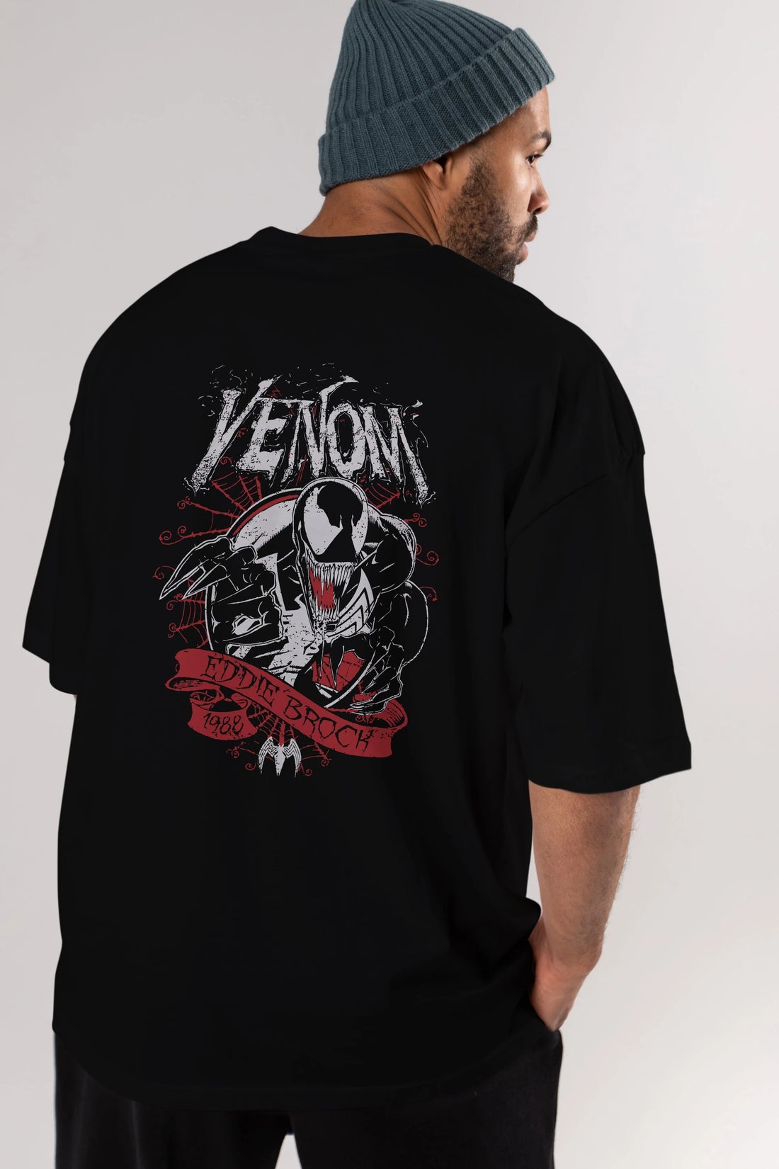 Venom (11) Arka Baskılı Oversize t-shirt Erkek Kadın Unisex %100 Pamuk Bisiklet Yaka tişort