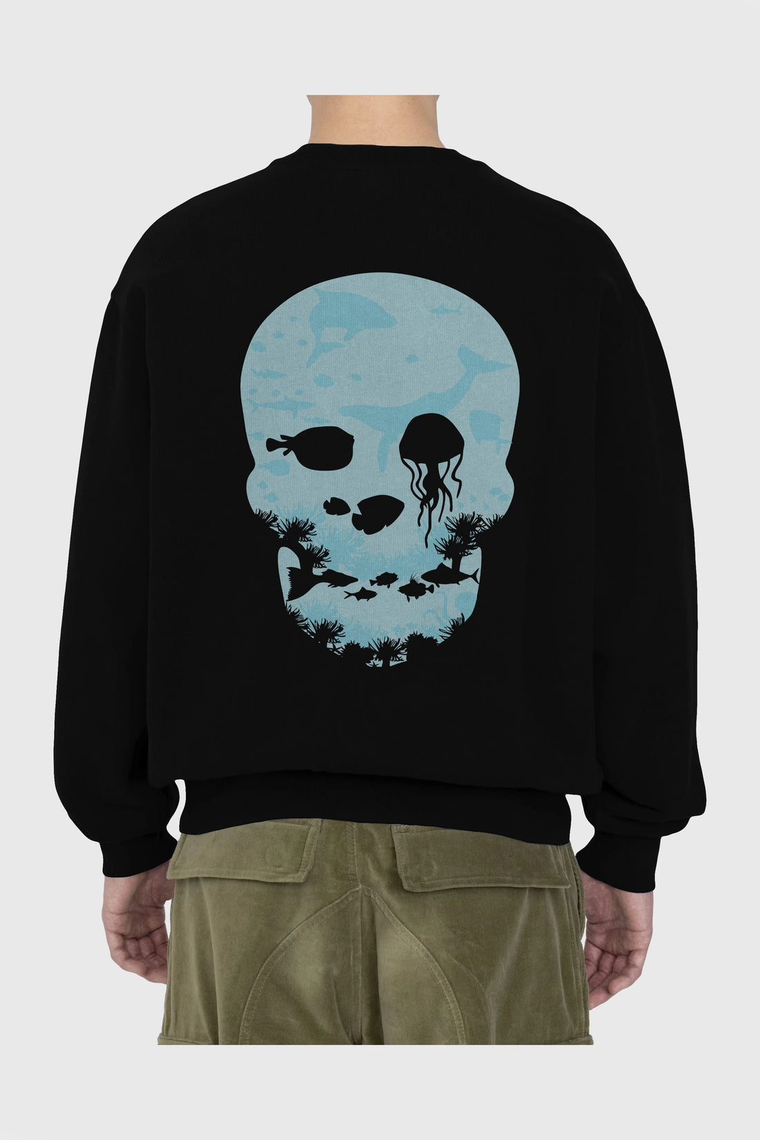 Dead Sea Arka Baskılı Oversize Sweatshirt Erkek Kadın Unisex