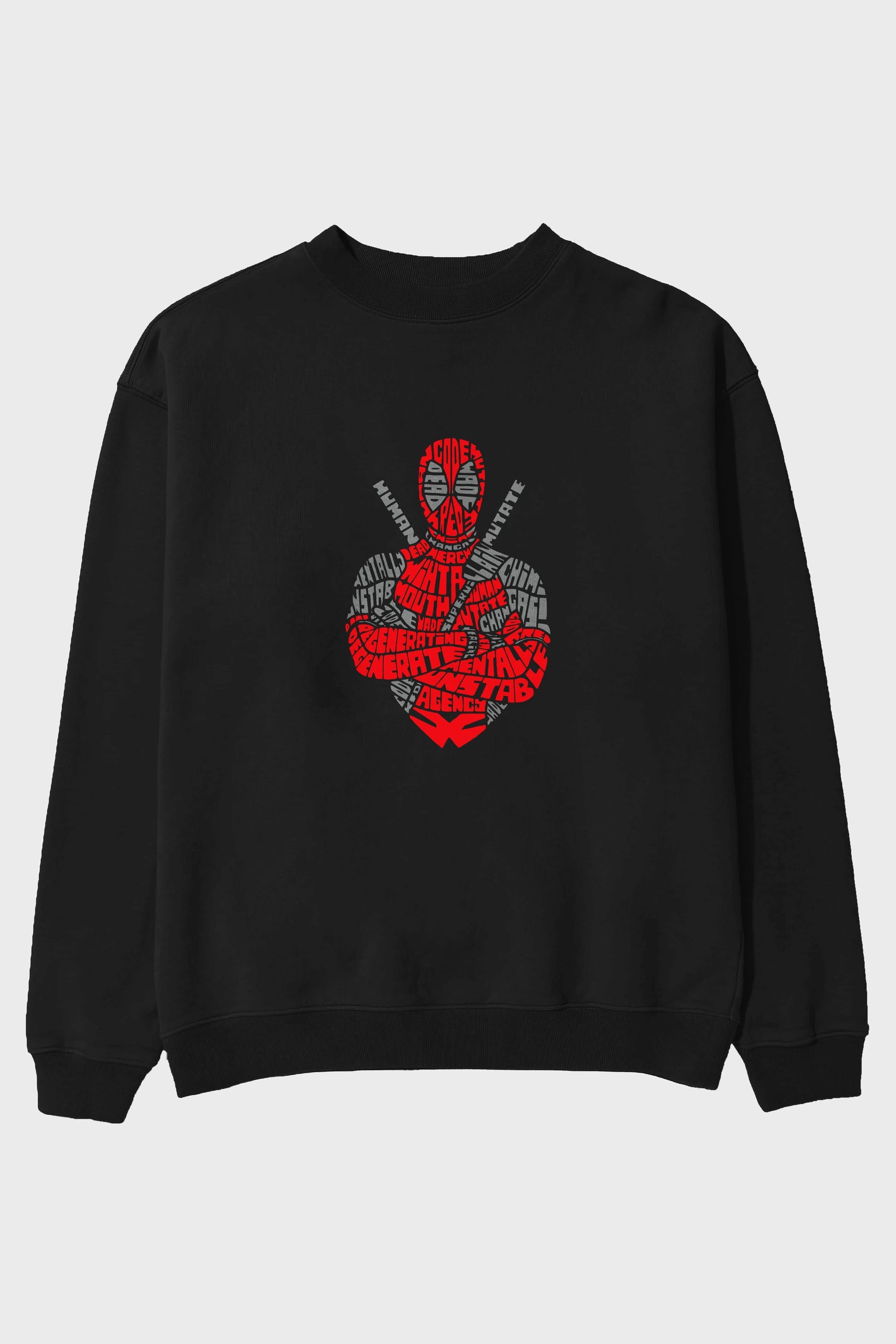 Deadpool (16) Ön Baskılı Oversize Sweatshirt Erkek Kadın Unisex
