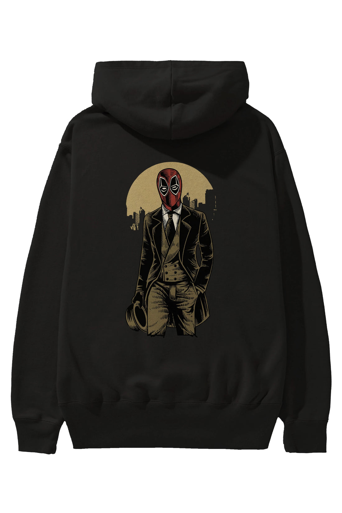 Classic Mercenary Arka Baskılı Hoodie Oversize Kapüşonlu Sweatshirt Erkek Kadın Unisex