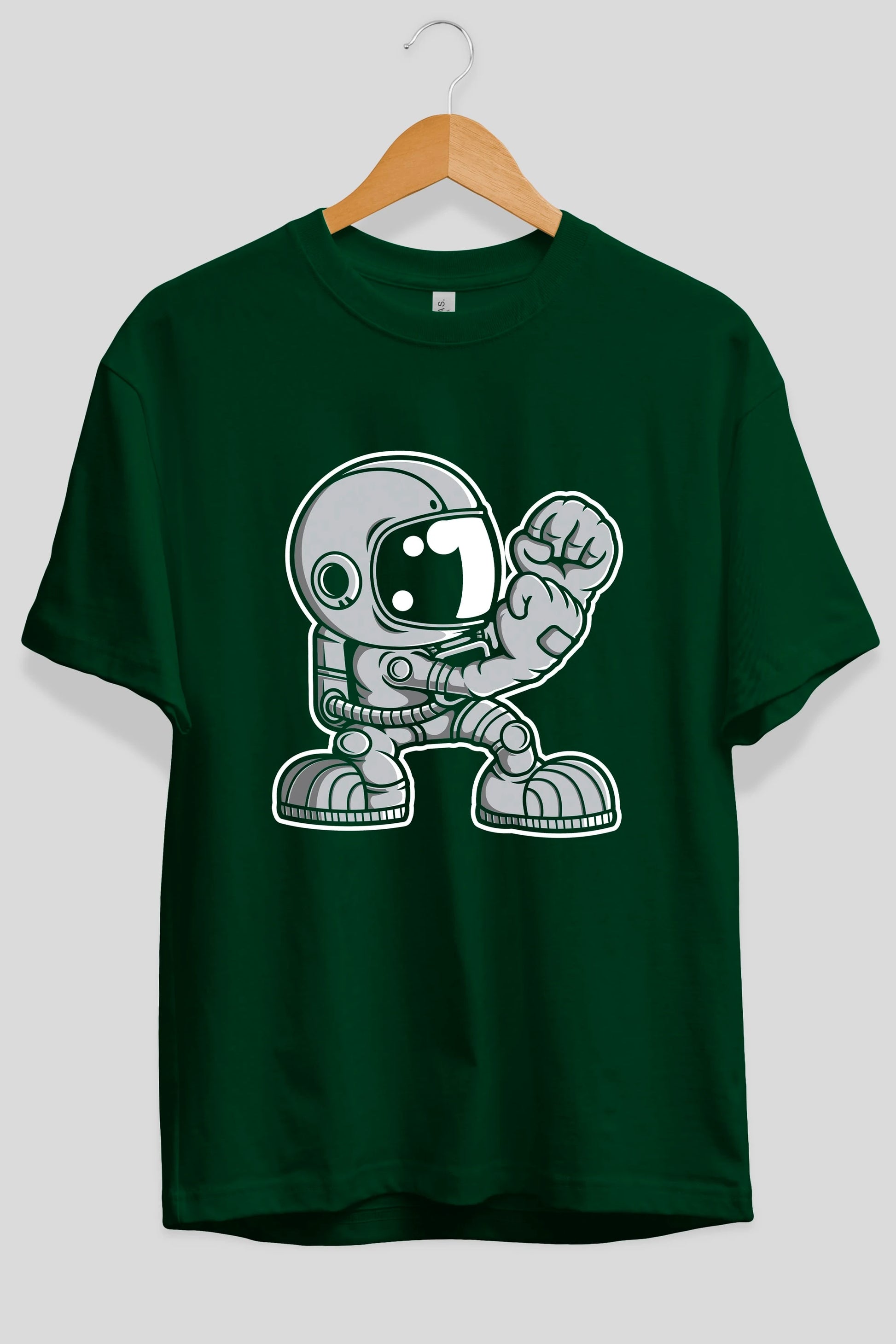 Astronaut Fighting Irish Ön Baskılı Oversize t-shirt Erkek Kadın Unisex