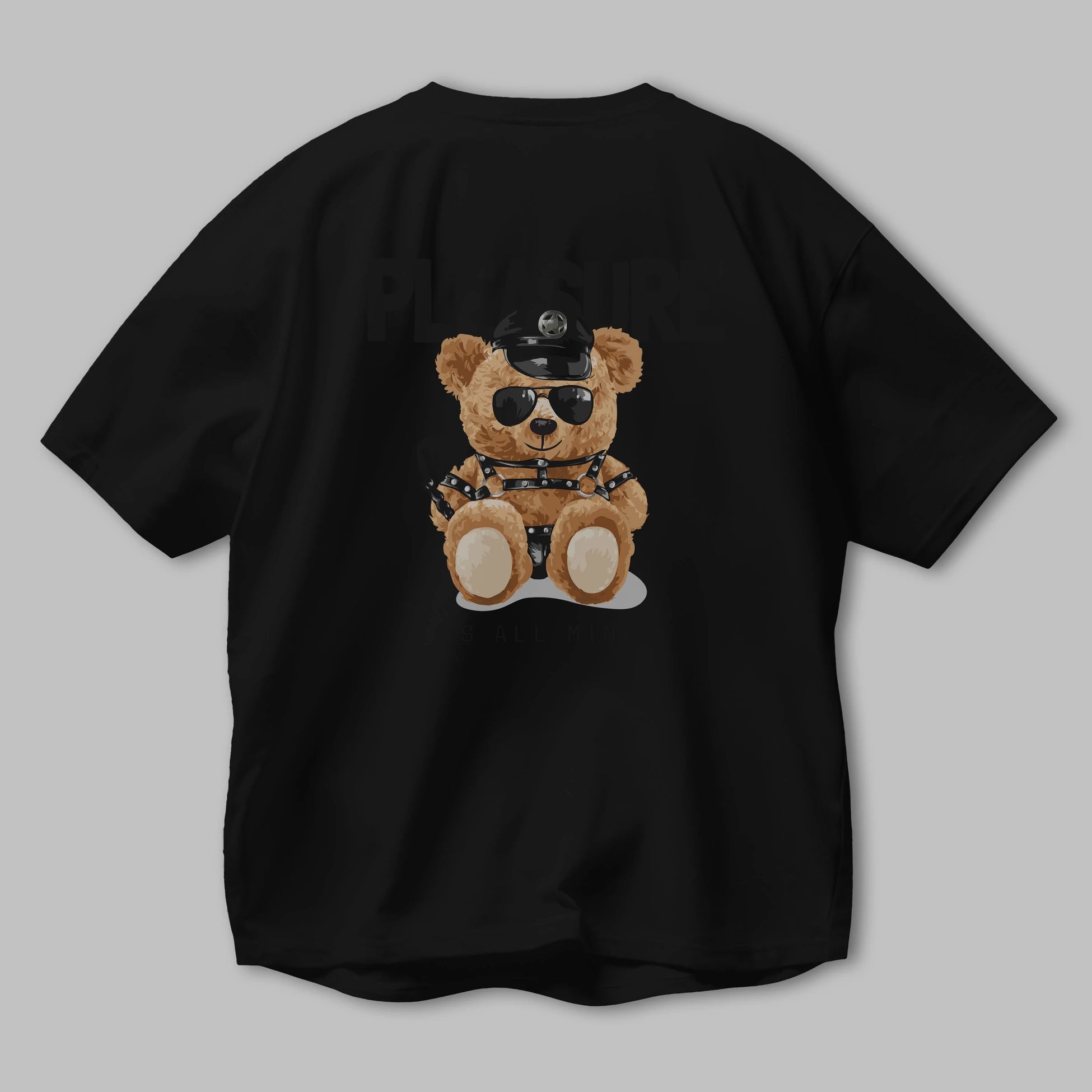 Teddy Bear The Pleasure Arka Baskılı Oversize t-shirt Erkek Kadın Unisex %100 Pamuk