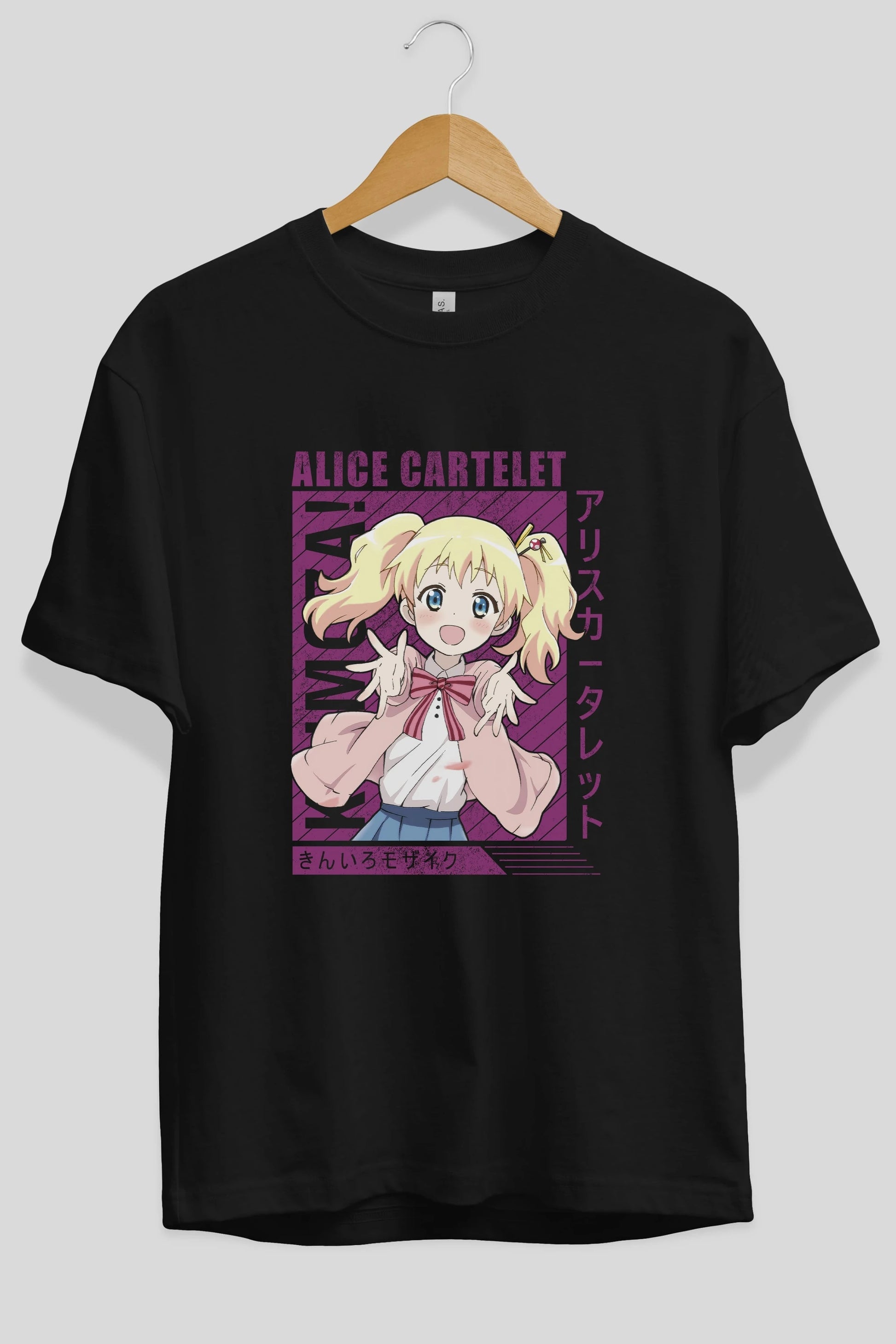 Alice Cartelet 12 Anime Ön Baskılı Oversize t-shirt %100 pamuk Erkek Kadın Unisex