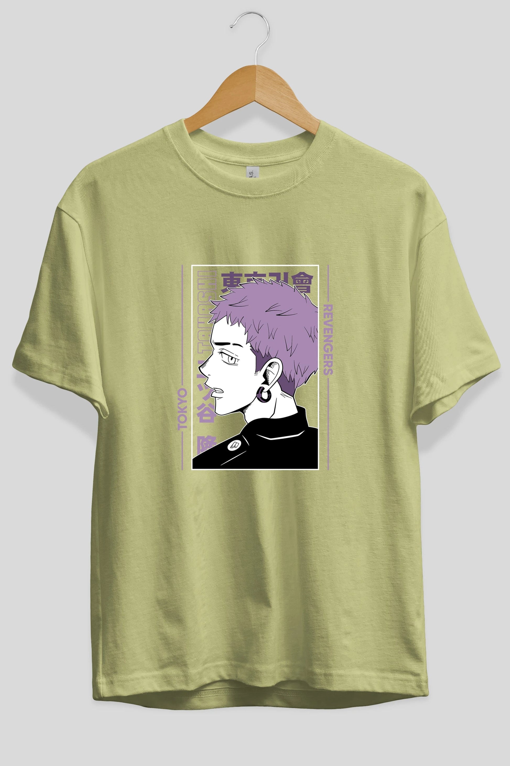 Takashi Mitsuya Anime Ön Baskılı Oversize t-shirt %100 pamuk Erkek Kadın Unisex