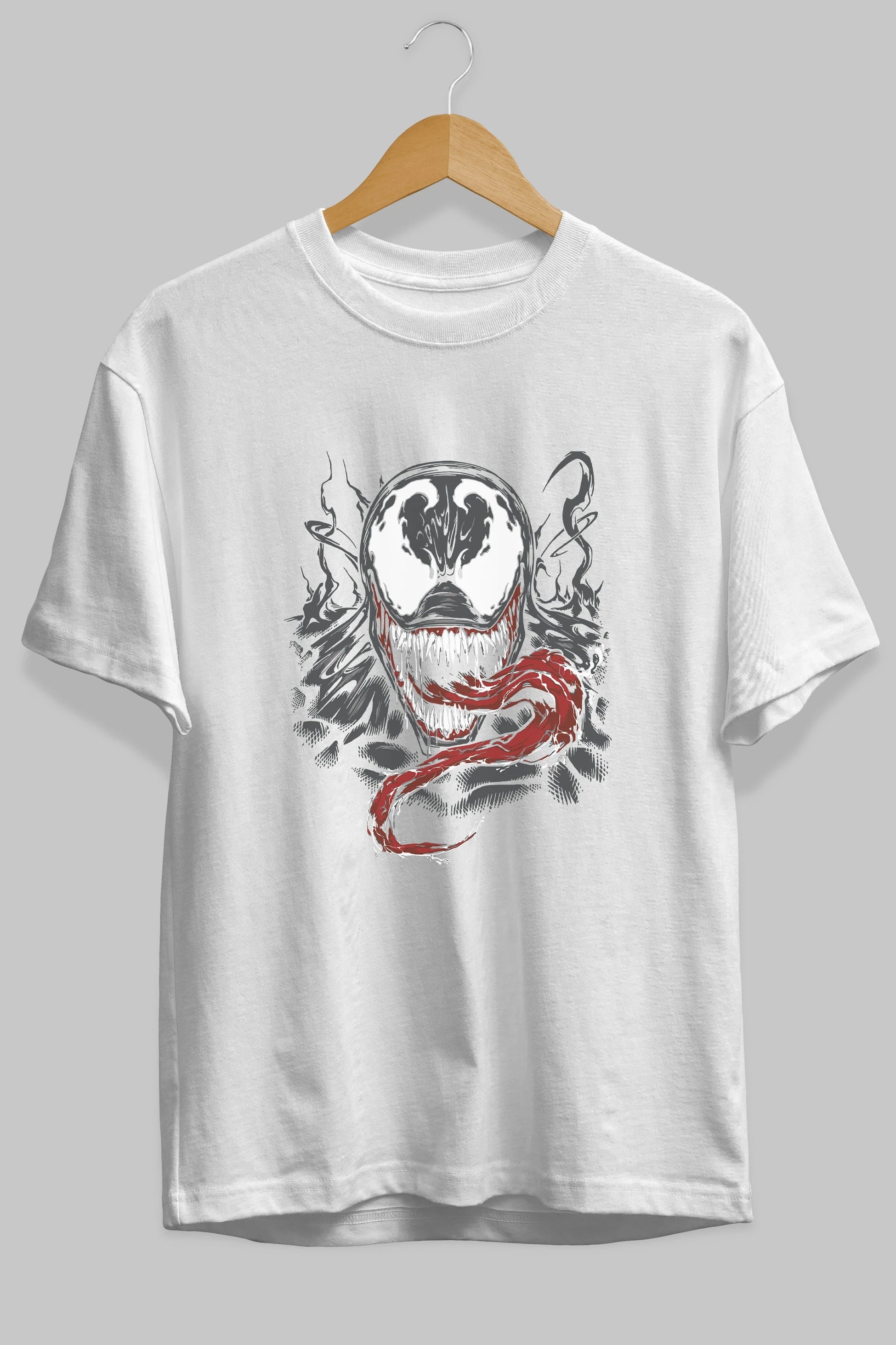 Venom (18) Ön Baskılı Oversize t-shirt Erkek Kadın Unisex %100 Pamuk Bisiklet Yaka tişort