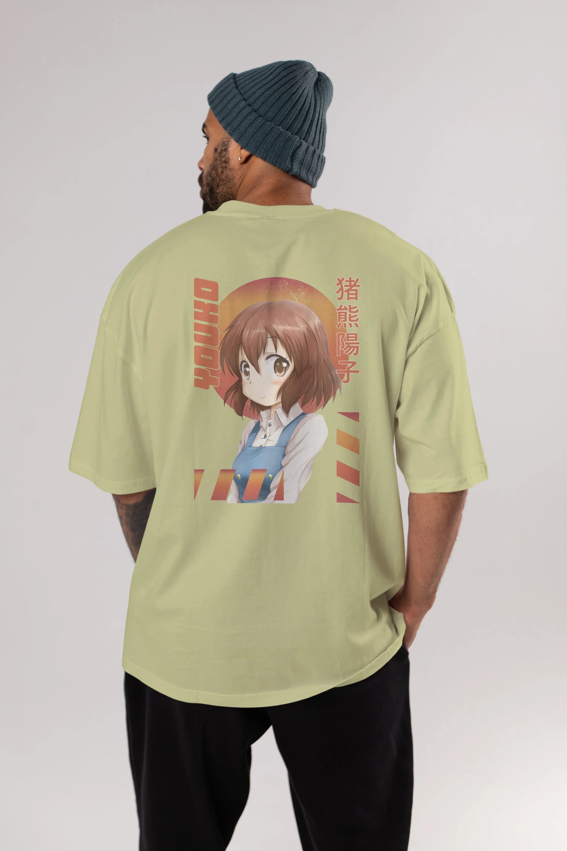 Youko Inokuma 5 Anime Arka Baskılı Oversize t-shirt Erkek Kadın Unisex