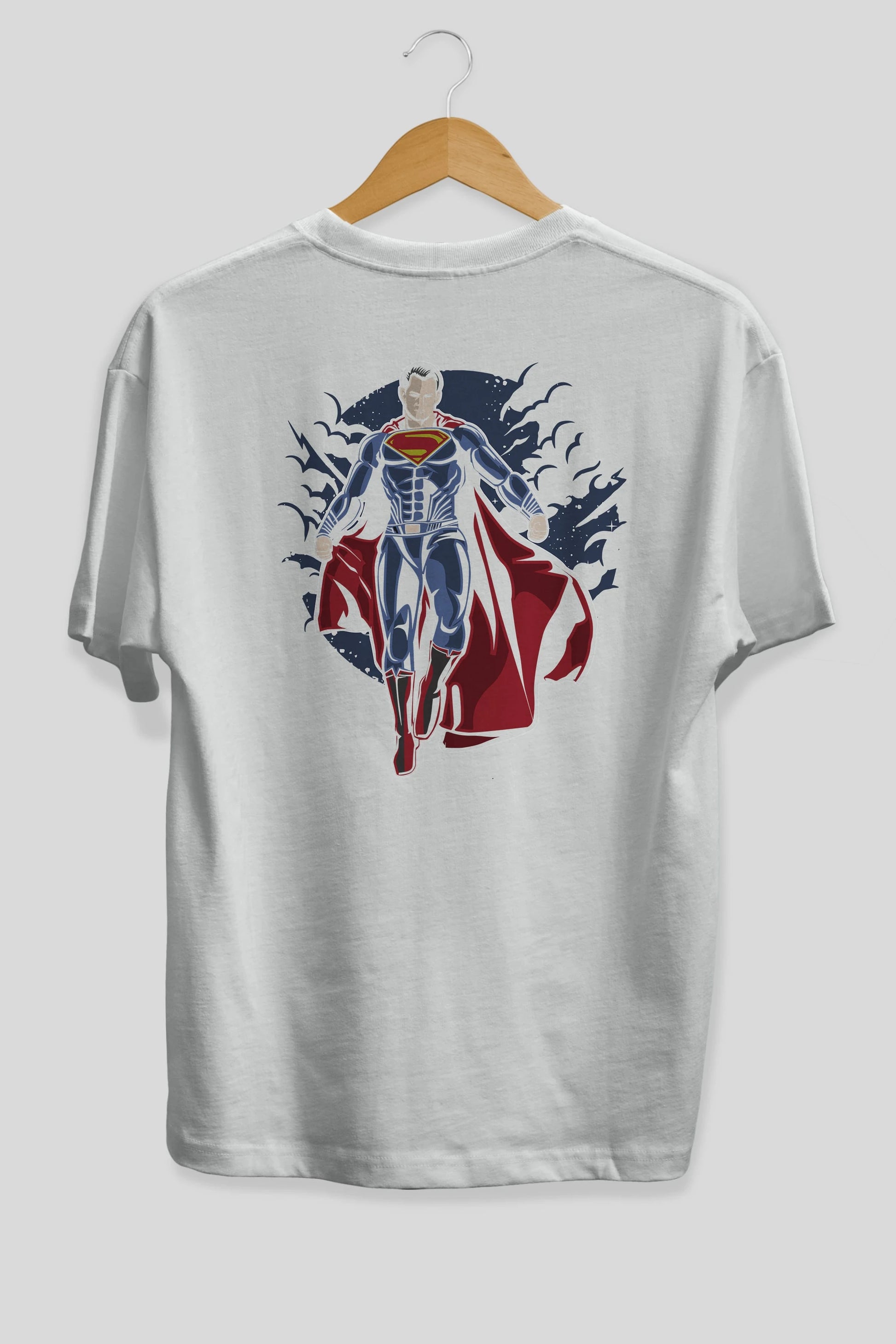 SUPERMAN Arka Baskılı Oversize t-shirt Erkek Kadın Unisex %100 Pamuk
