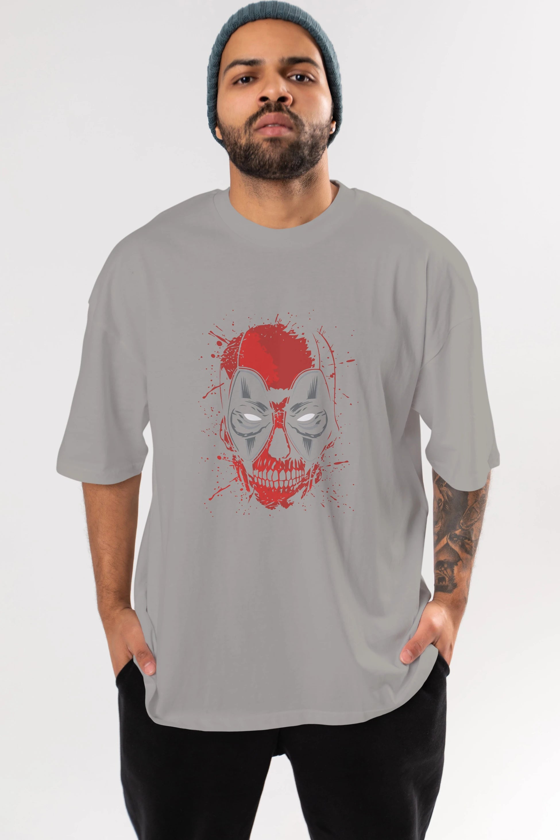Deadpool (3) Ön Baskılı Oversize t-shirt Erkek Kadın Unisex %100 Pamuk Bisiklet Yaka tişort