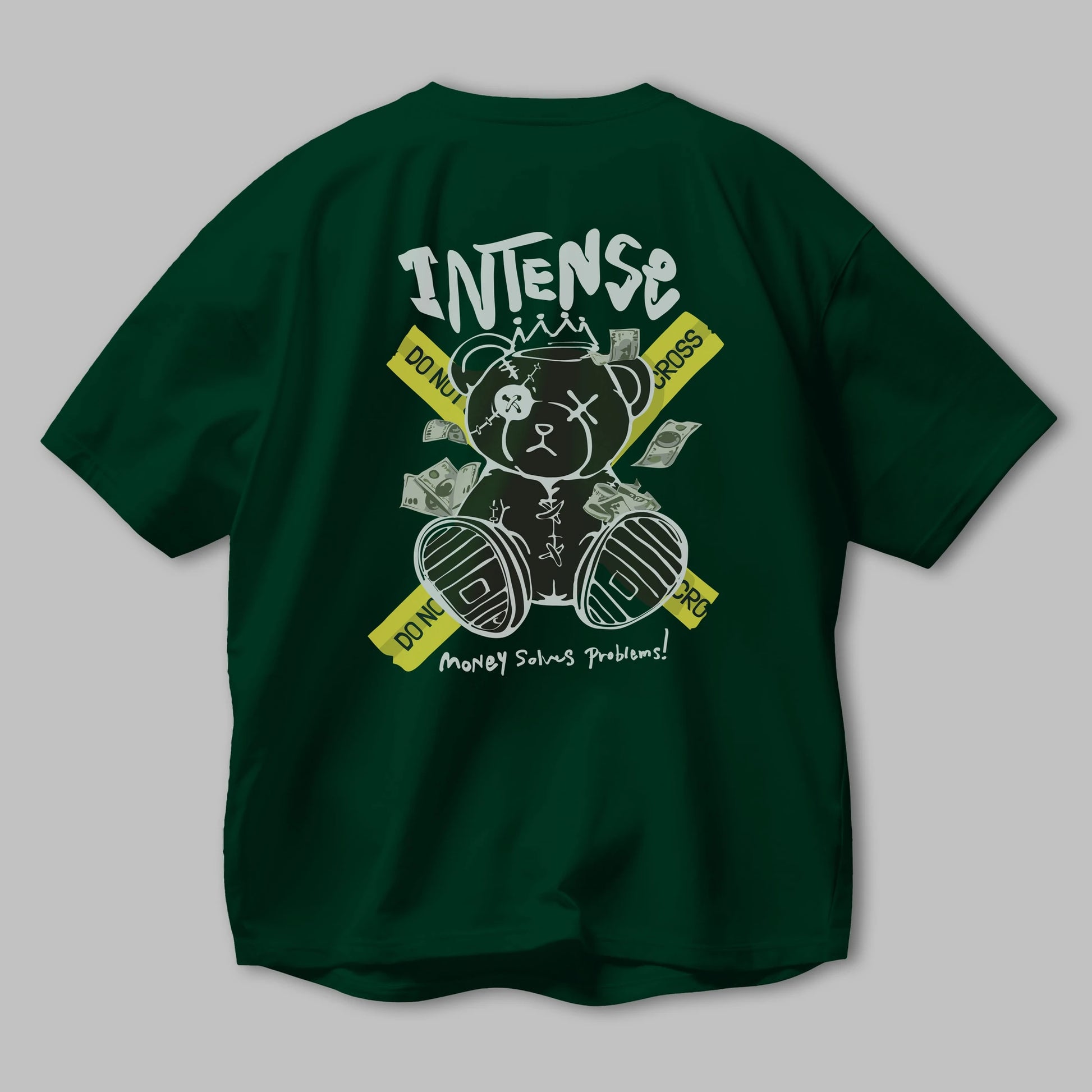 Teddy Bear intense Arka Baskılı Oversize t-shirt Erkek Kadın Unisex