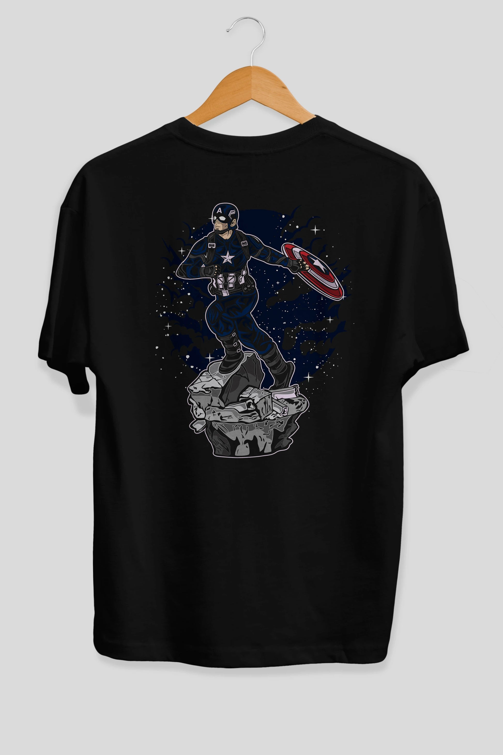 CAPTAIN AMERICA Arka Baskılı Oversize t-shirt Erkek Kadın Unisex %100 Pamuk