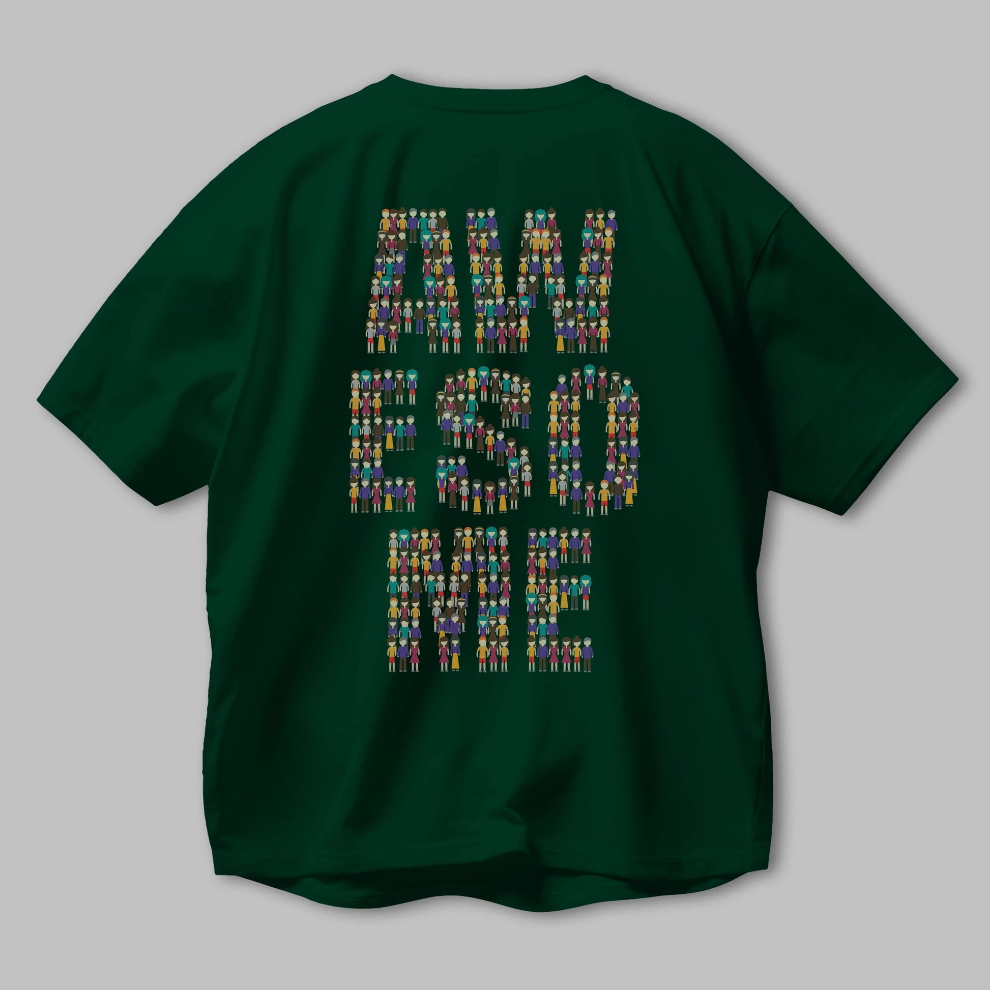 Awesome Arka Baskılı Oversize t-shirt %100 pamuk Erkek Kadın Unisex