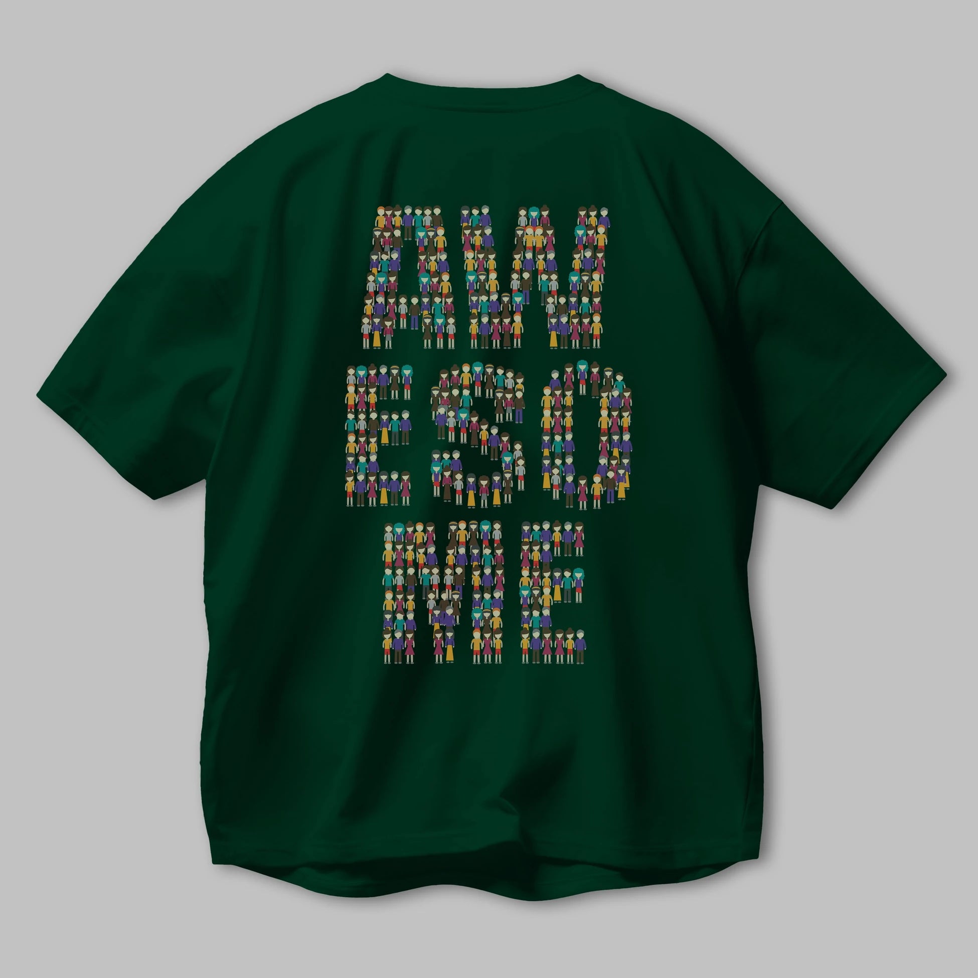Awesome Arka Baskılı Oversize t-shirt %100 pamuk Erkek Kadın Unisex