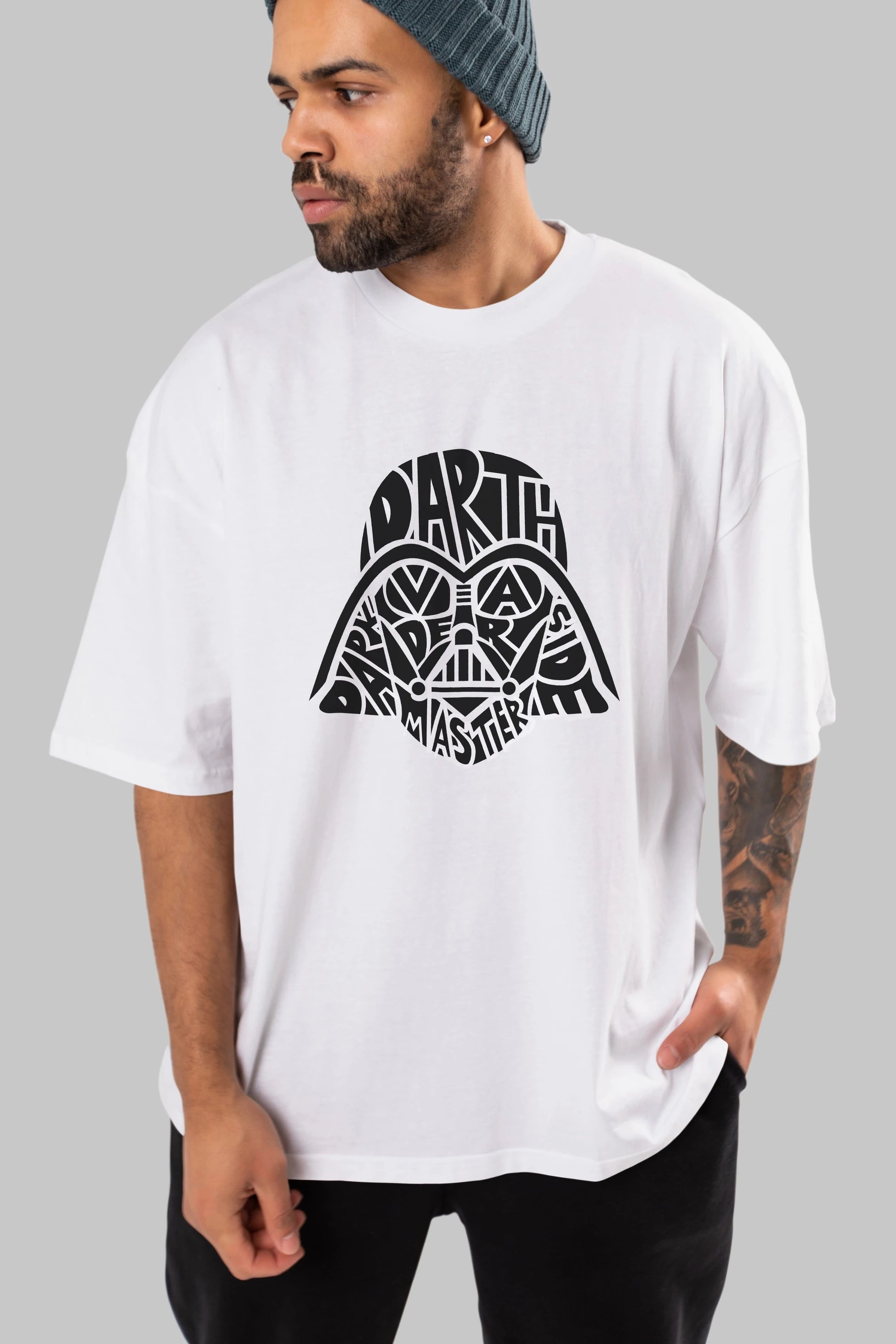 Darth Vader Ön Baskılı Oversize t-shirt %100 pamuk Erkek Kadın Unisex