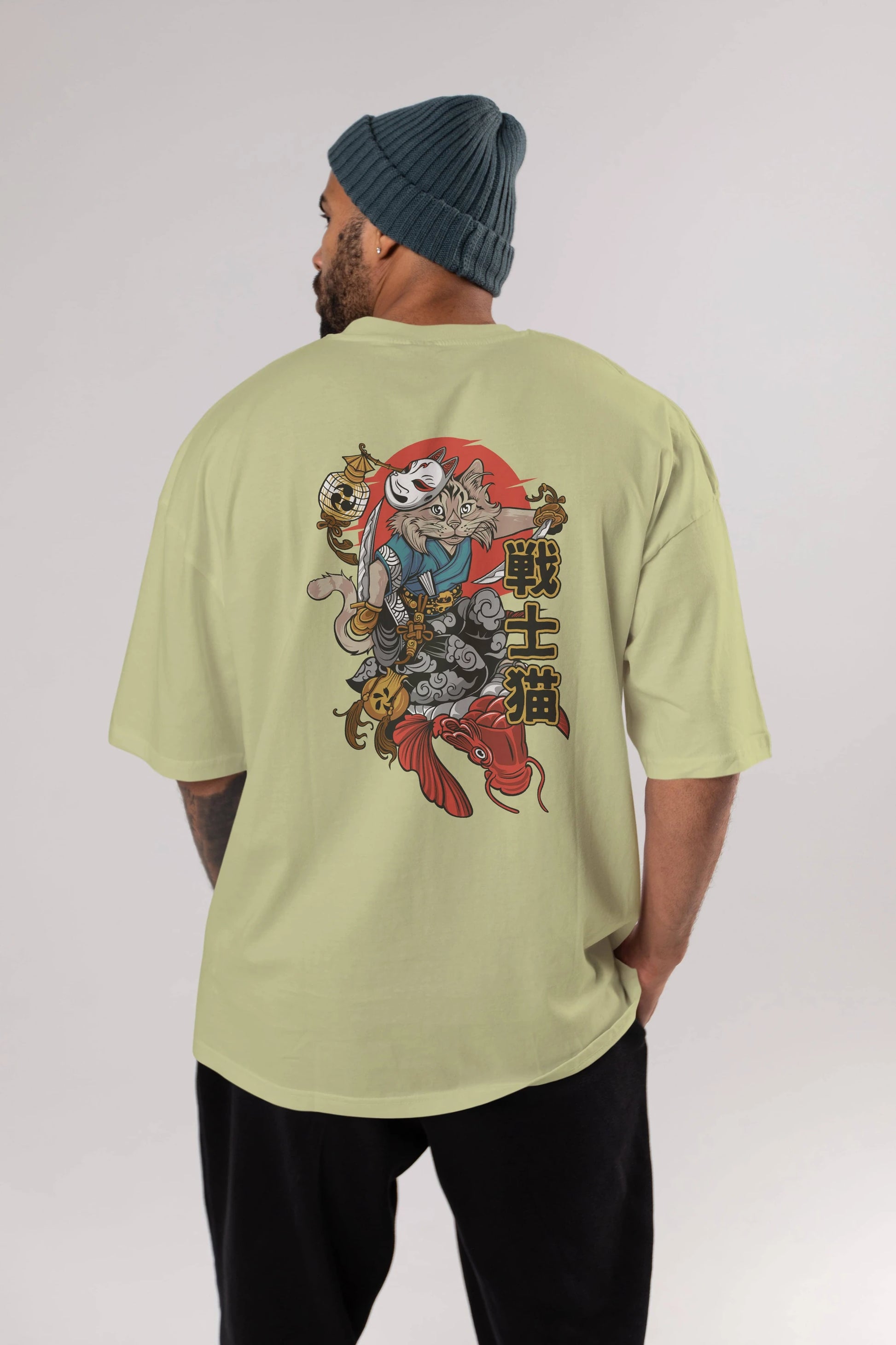 TRIBAL (2) Anime Arka Baskılı Oversize t-shirt Erkek Kadın Unisex