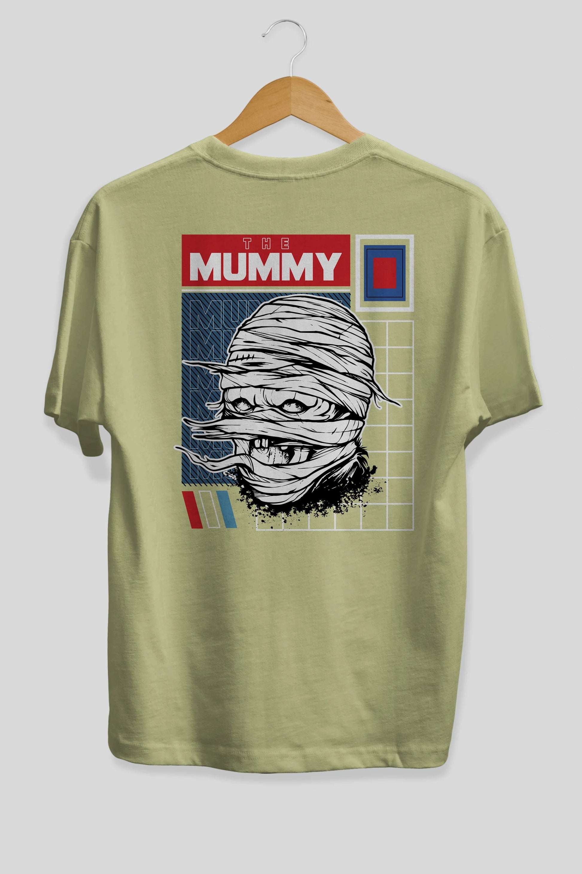 The Mummy Arka Baskılı Oversize t-shirt Erkek Kadın Unisex