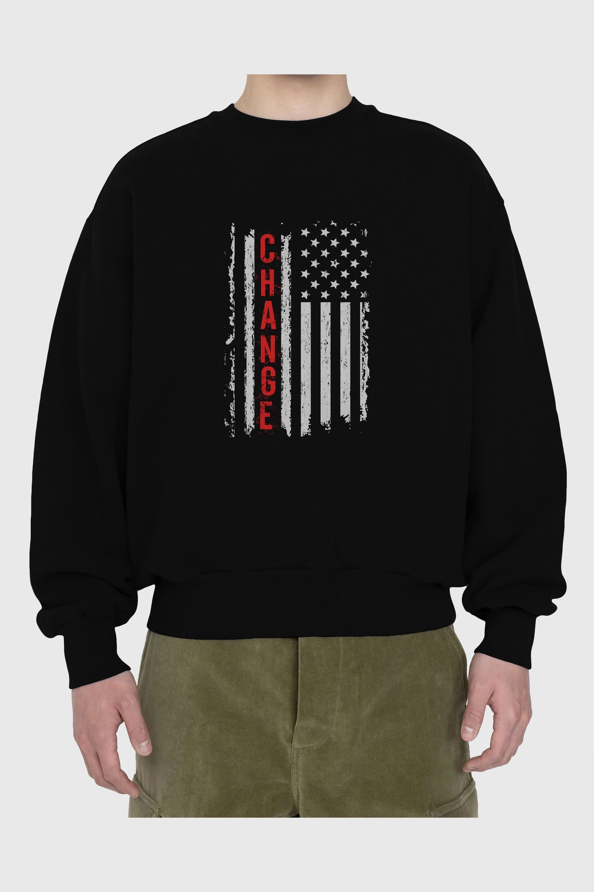 Change Ön Baskılı Oversize Sweatshirt Erkek Kadın Unisex