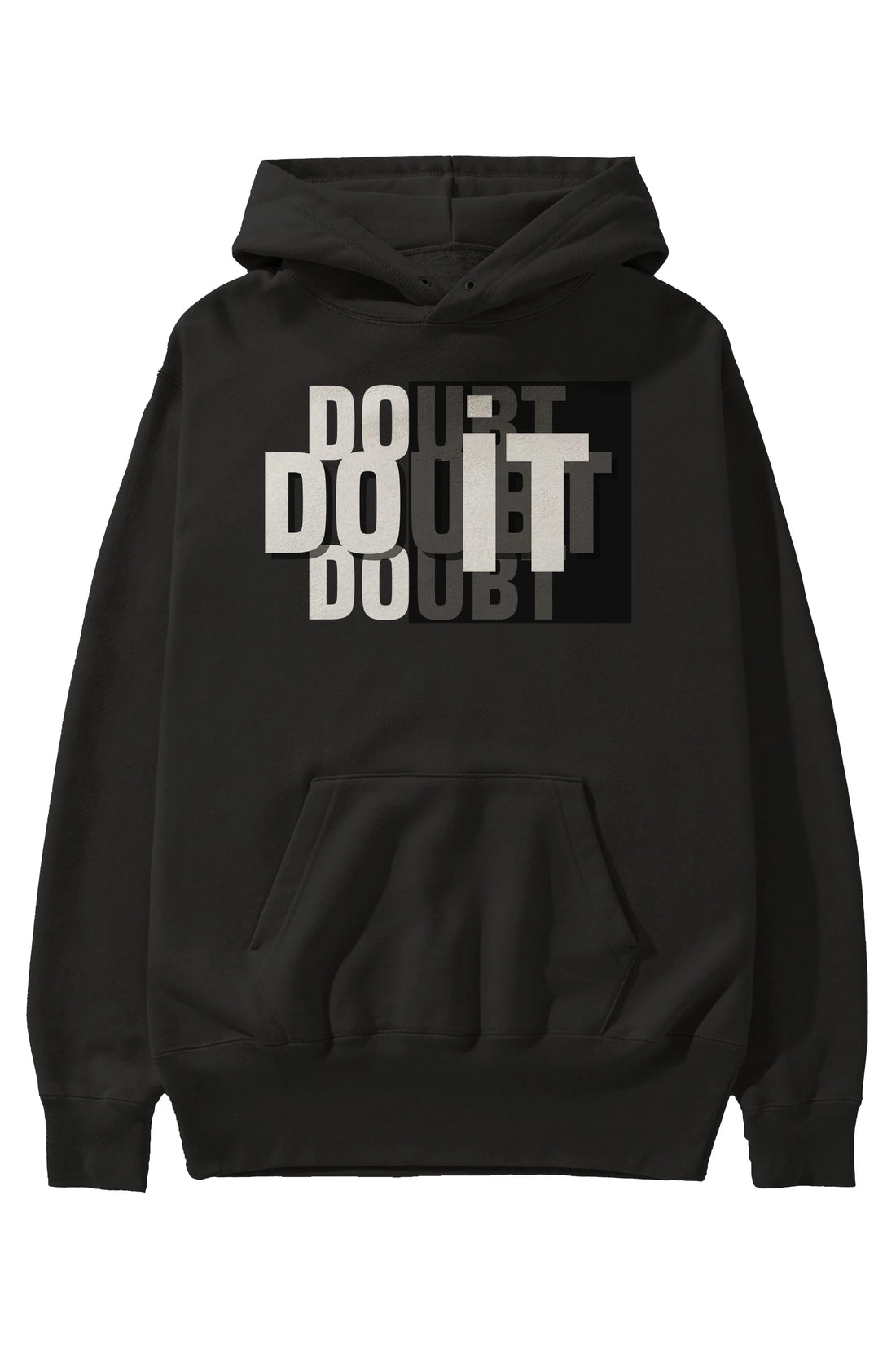 Do it Yazılı Ön Baskılı Oversize Hoodie Kapüşonlu Sweatshirt Erkek Kadın Unisex