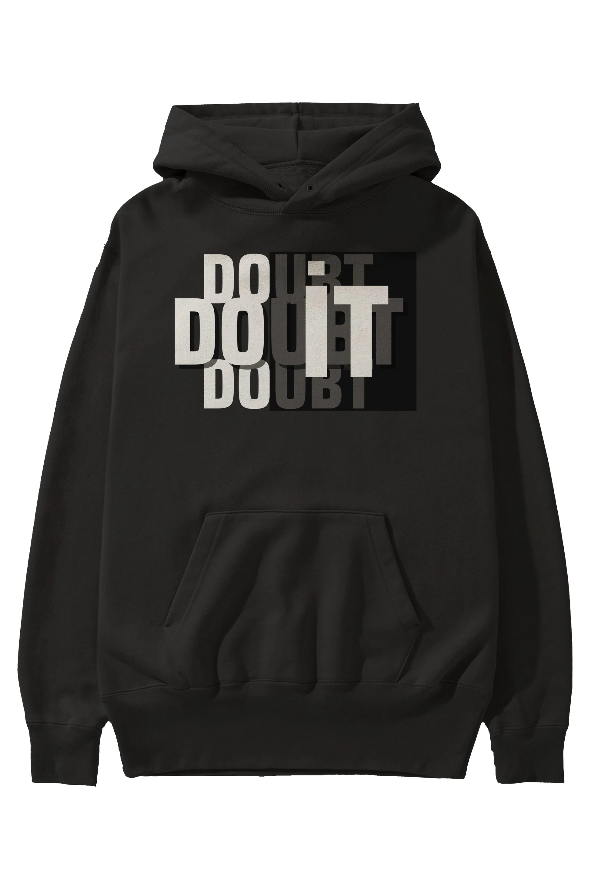 Do it Yazılı Ön Baskılı Oversize Hoodie Kapüşonlu Sweatshirt Erkek Kadın Unisex