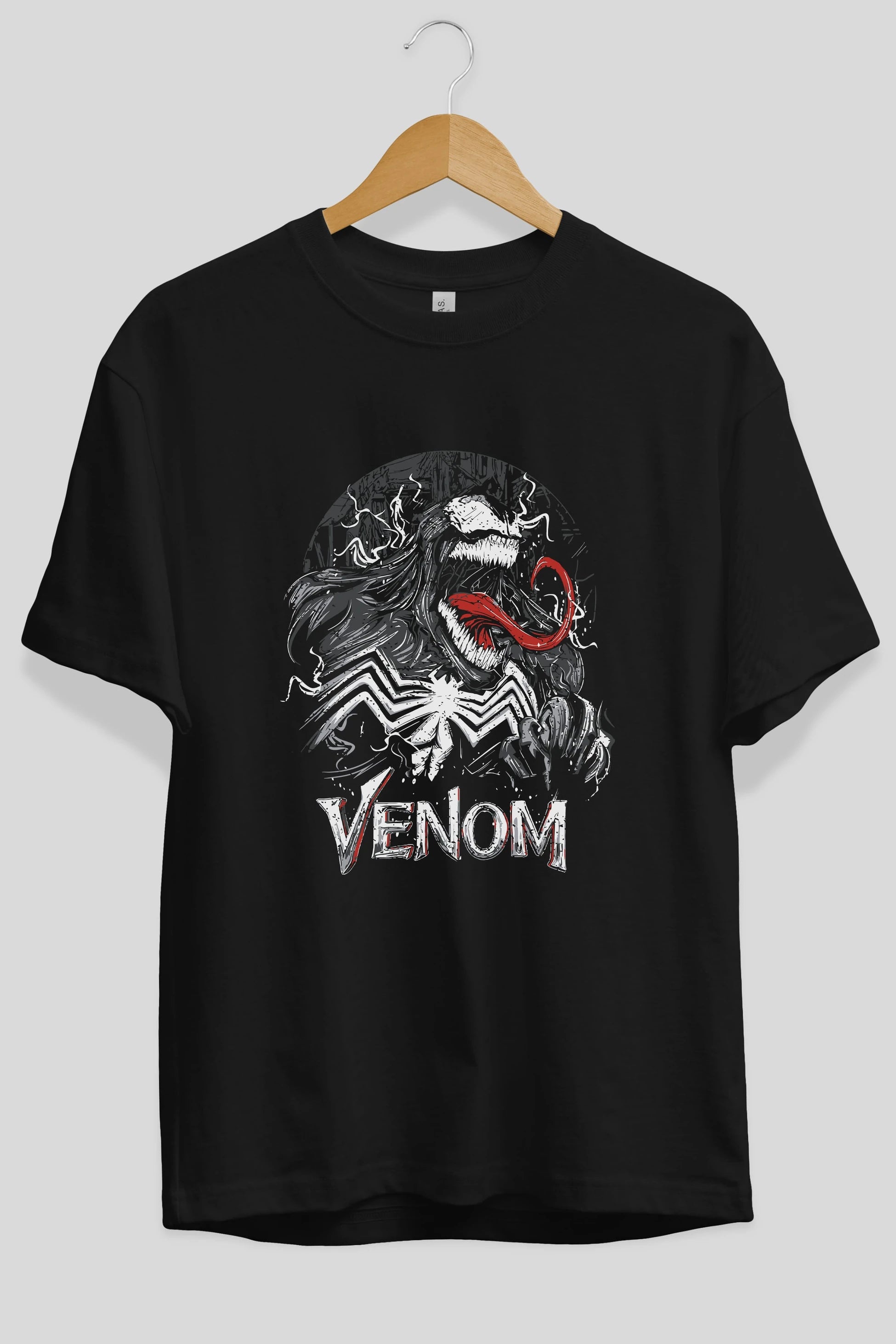 Venom (13) Ön Baskılı Oversize t-shirt Erkek Kadın Unisex %100 Pamuk Bisiklet Yaka tişort