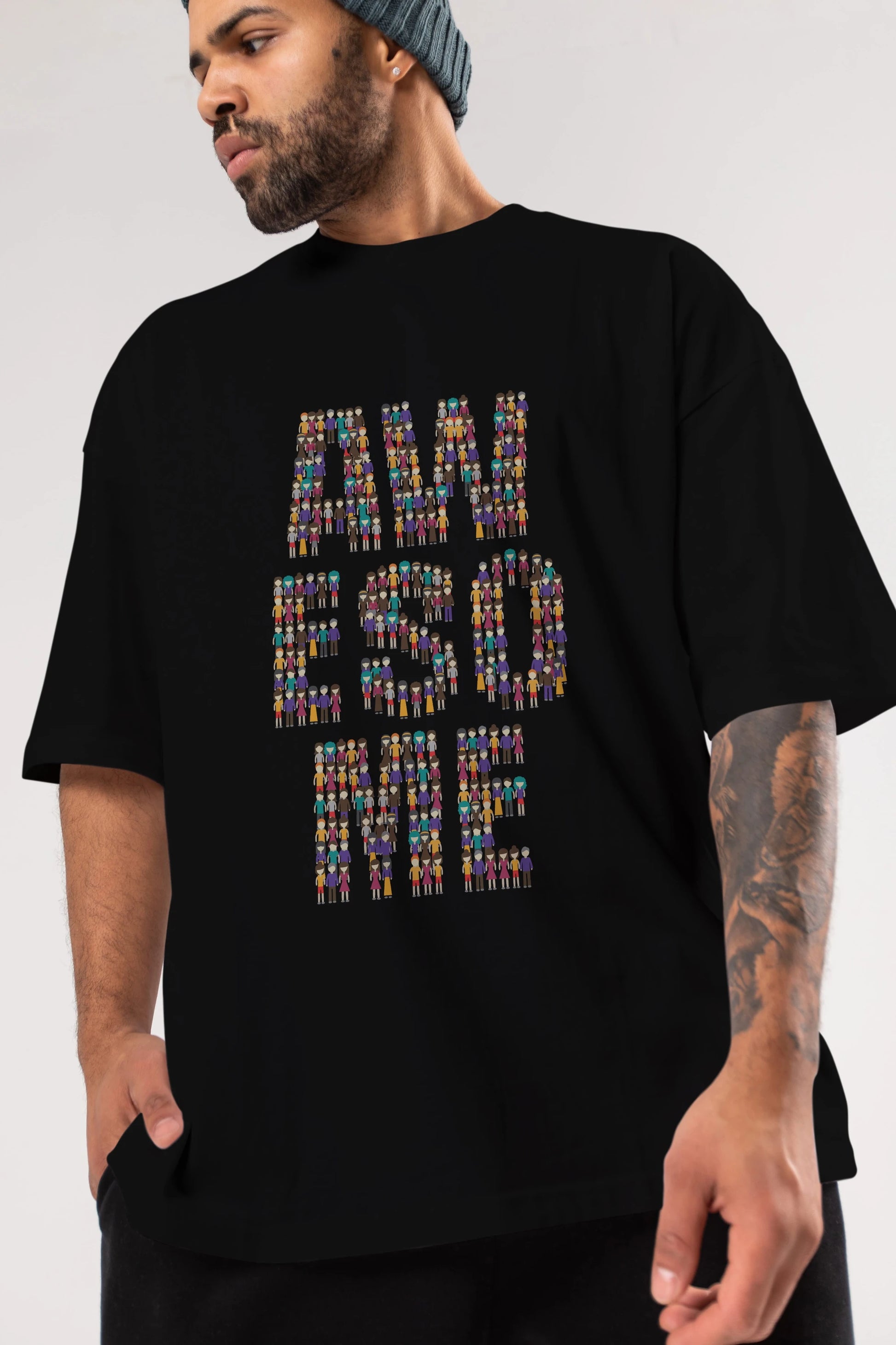 Awesome Ön Baskılı Oversize t-shirt %100 pamuk Erkek Kadın Unisex