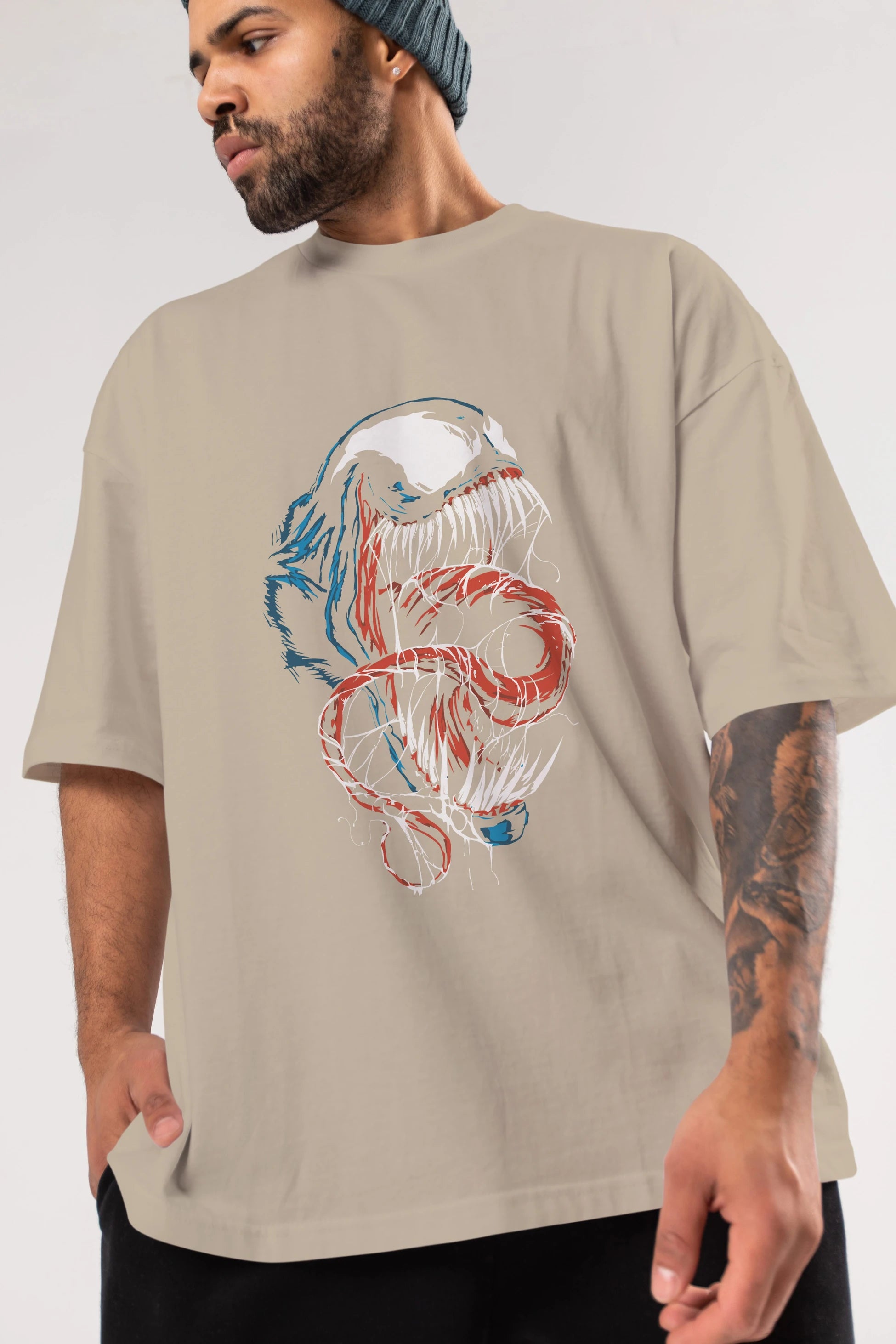 Venom (10) Ön Baskılı Oversize t-shirt Erkek Kadın Unisex %100 Pamuk Bisiklet Yaka tişort