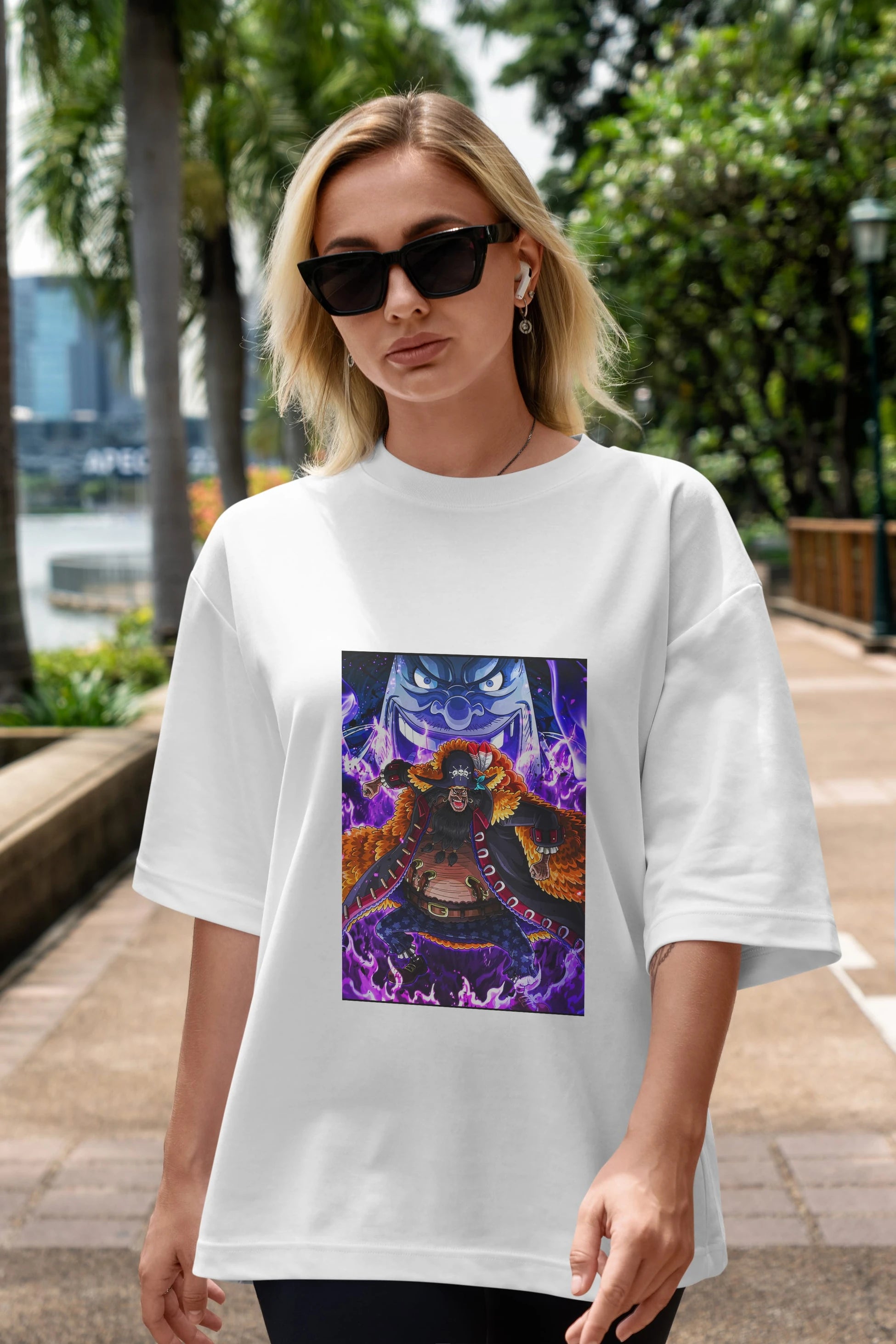 Blackbeard Anime Ön Baskılı Oversize t-shirt Erkek Kadın Unisex