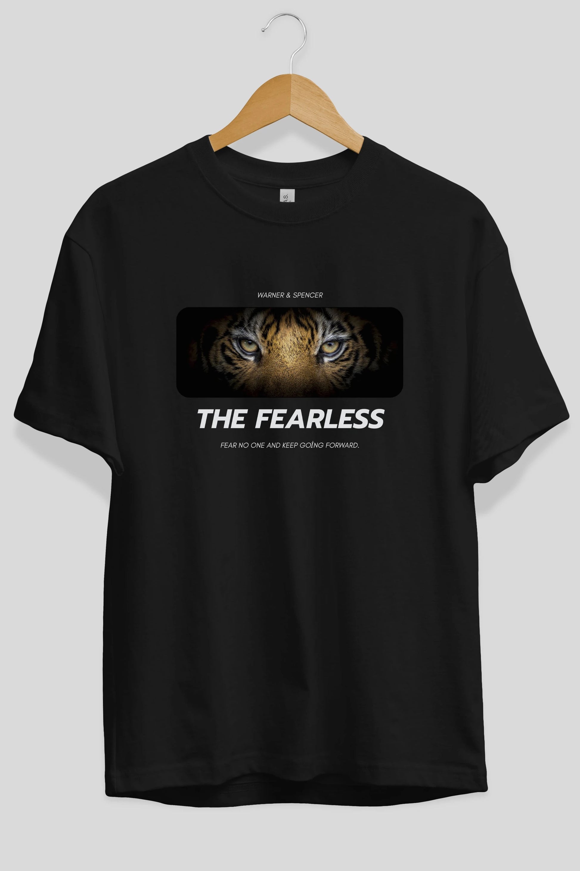 The Fearless Yazılı Ön Baskılı Oversize t-shirt Erkek Kadın Unisex