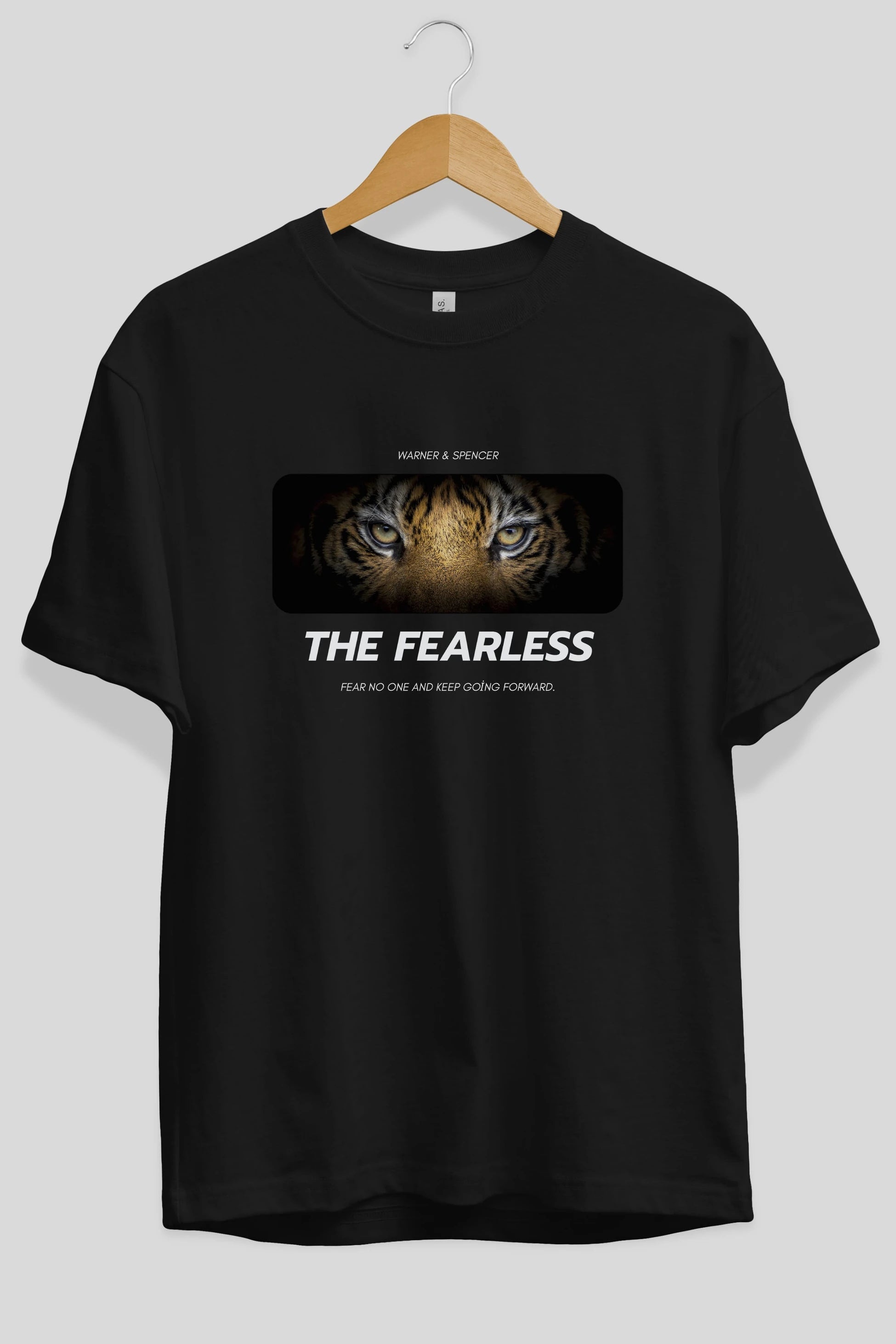The Fearless Yazılı Ön Baskılı Oversize t-shirt Erkek Kadın Unisex
